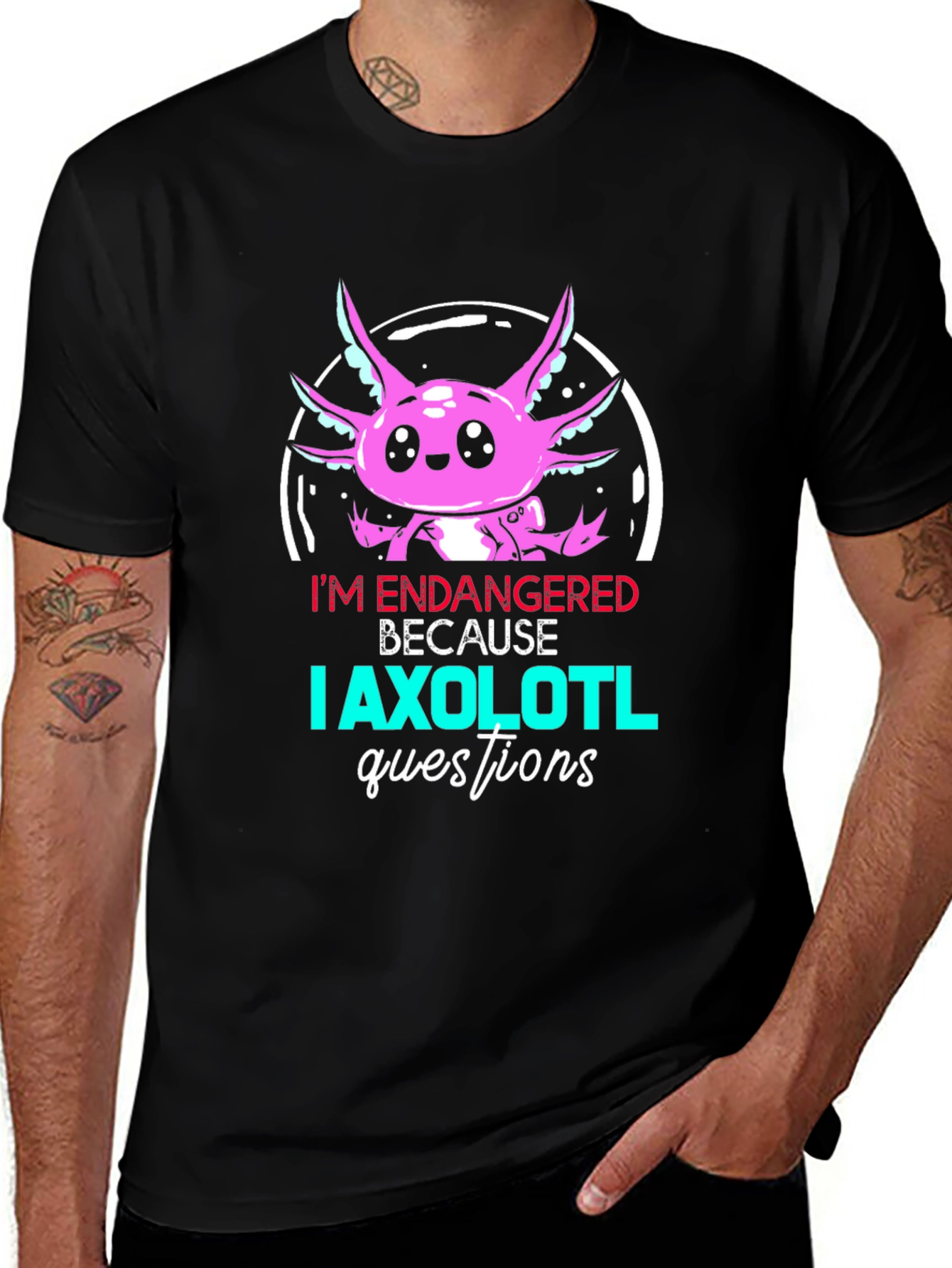 Variant 23 of Endangered Axolotl Graphic T-Shirt