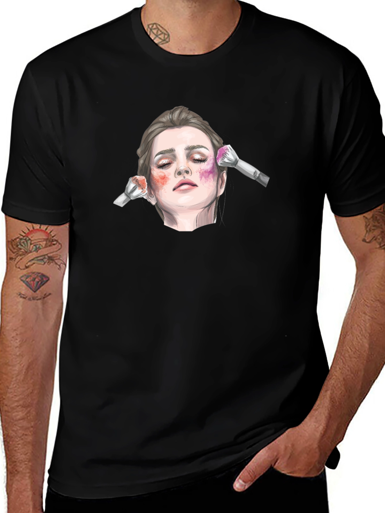 Black Makeup Art T-Shirt main image