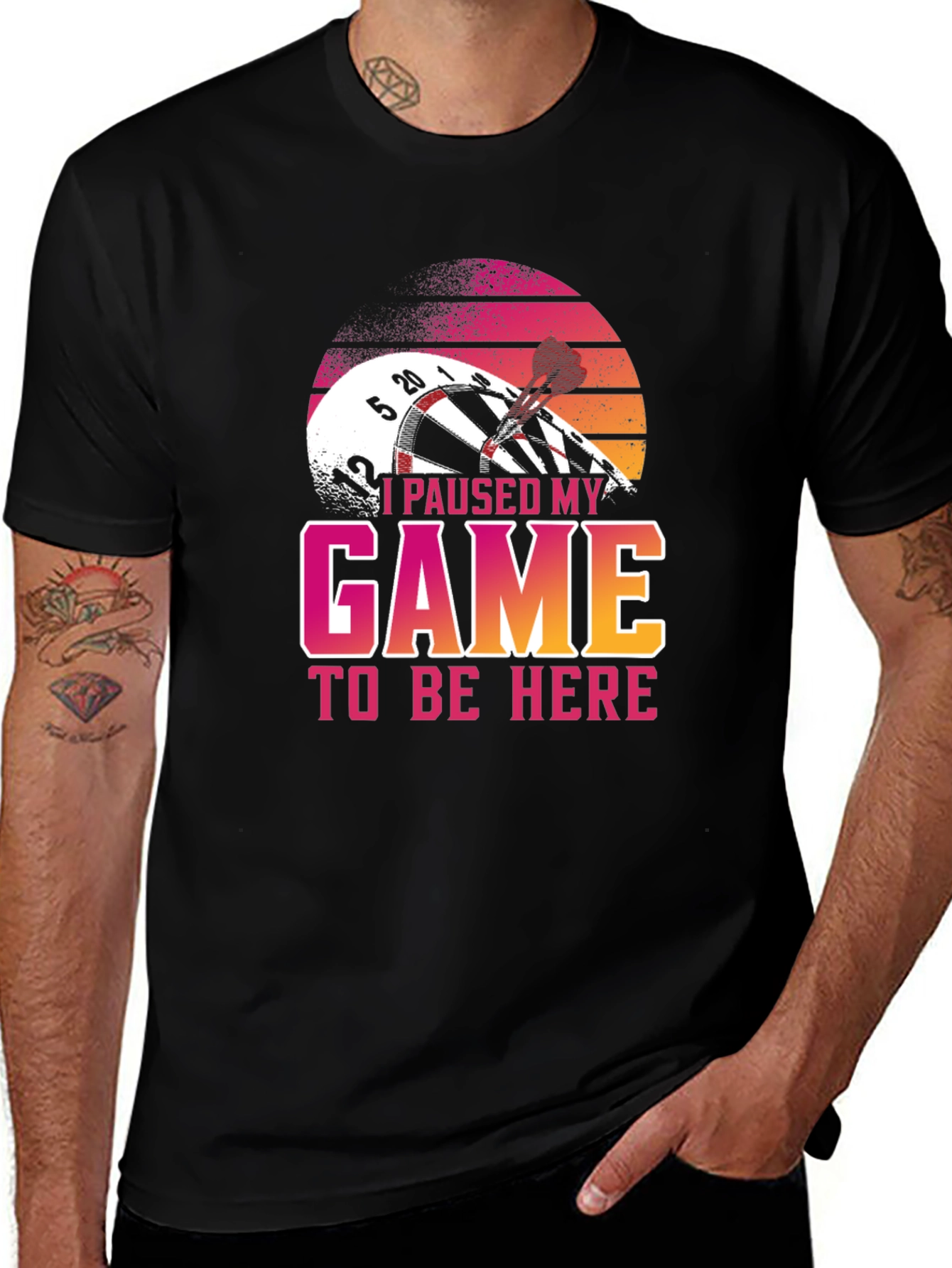 Variant 30 of Funny Darts T-Shirt: I Paused My Game