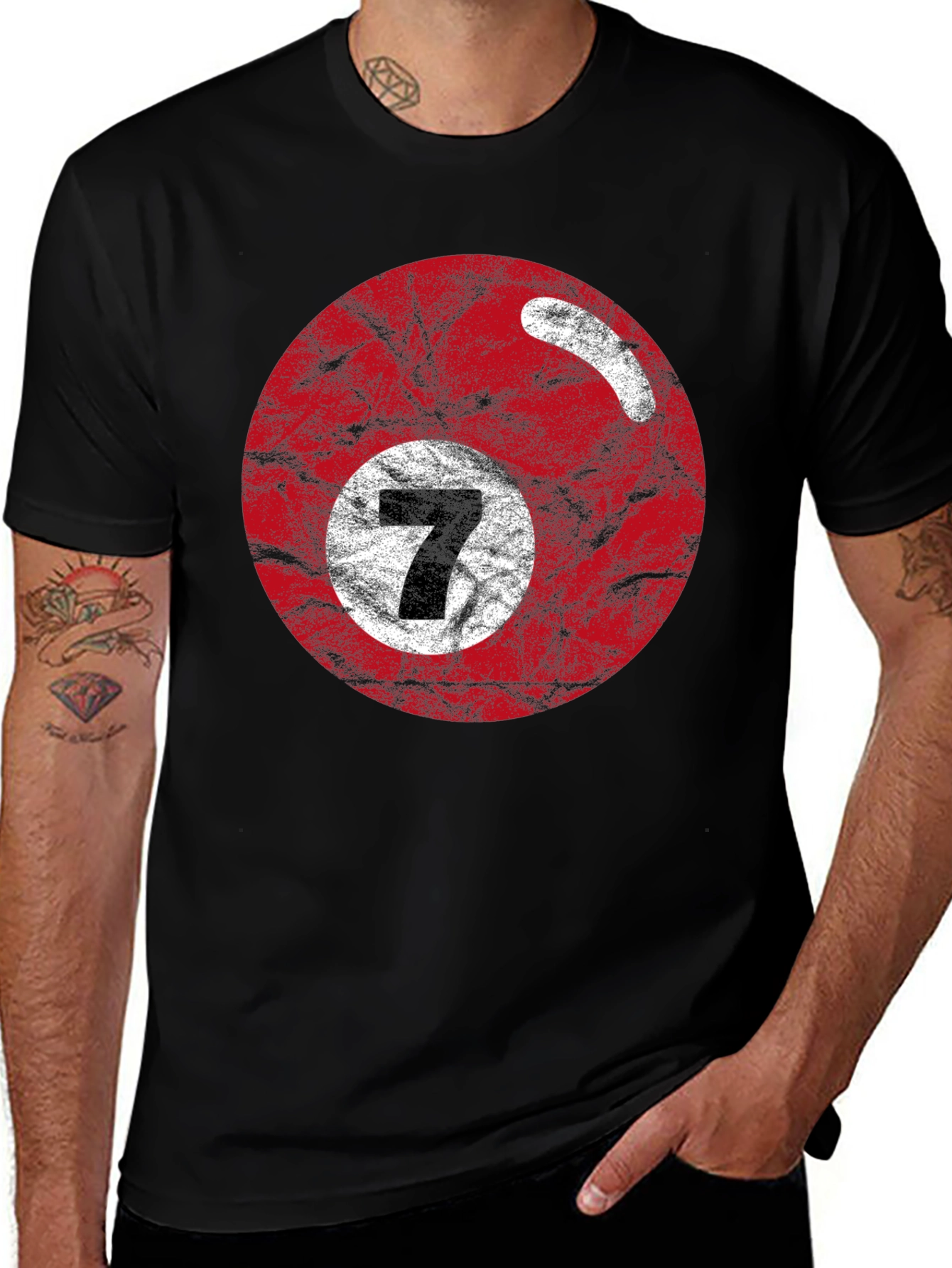 Variant 18 of Vintage Red 7 Ball Graphic T-Shirt