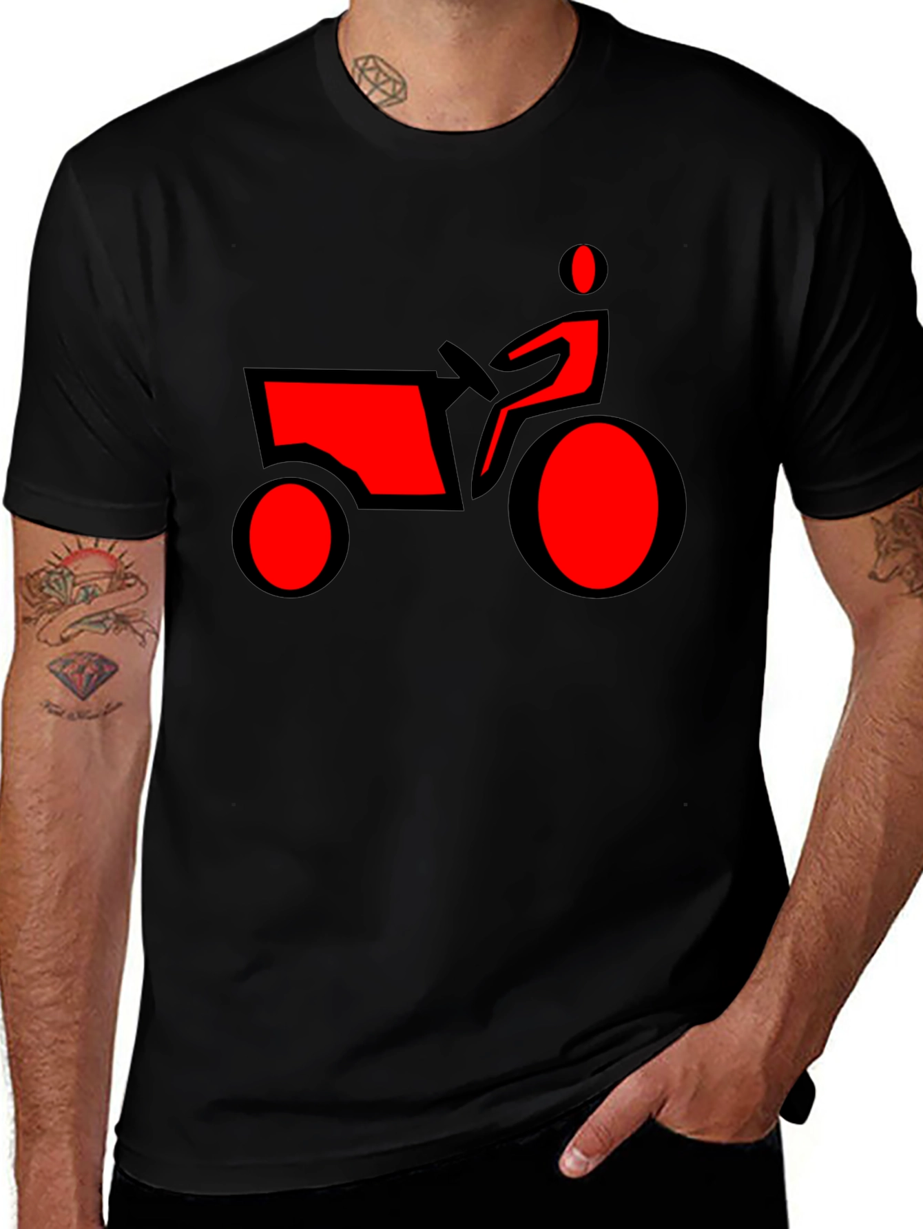 Variant 4 of Tractor Graphic Tee -  Classic Black