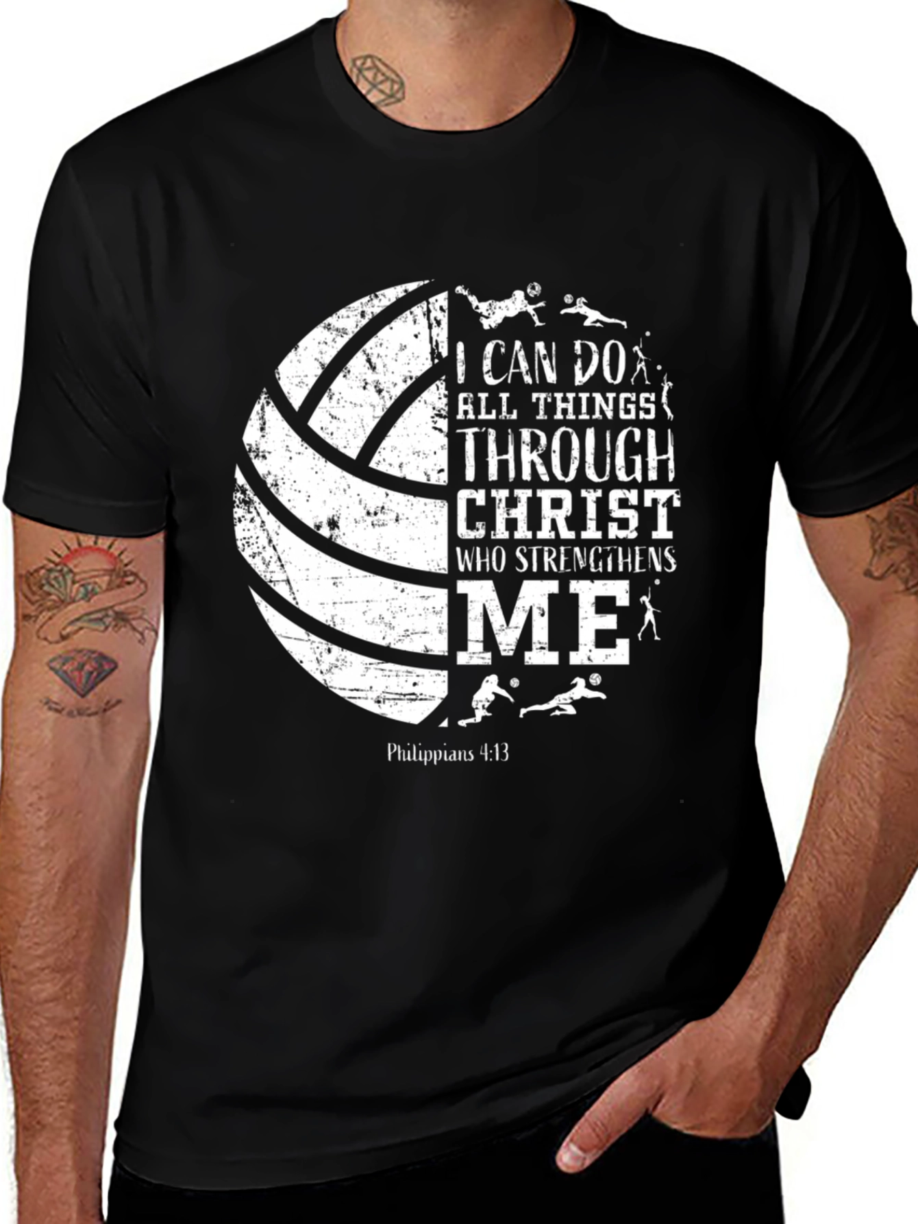Variant 8 of Christian Volleyball T-Shirt - I Can Do All Things