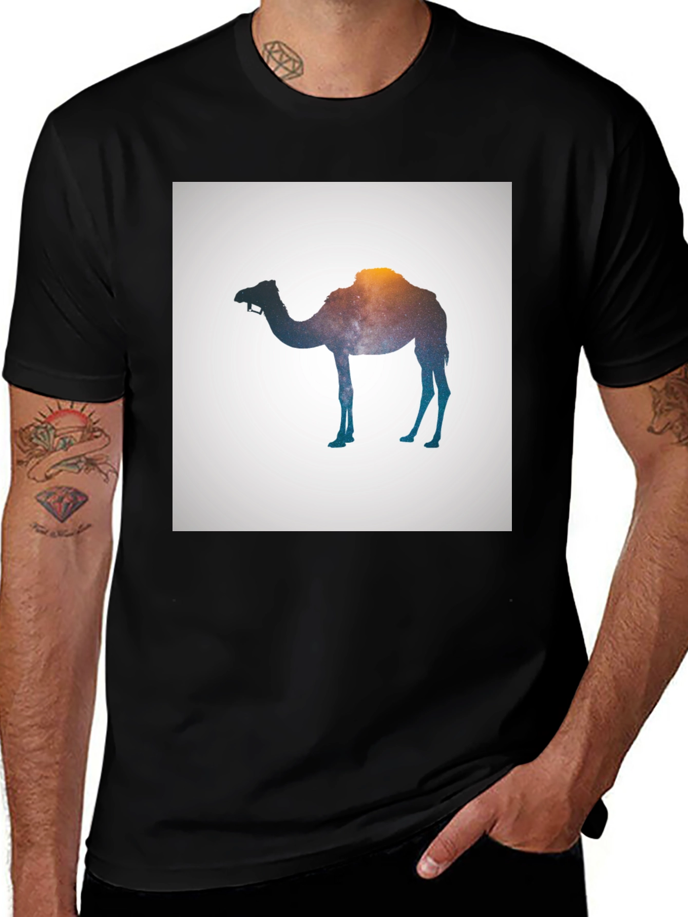 Variant 23 of Camel Galaxy T-Shirt - Unique Space Design