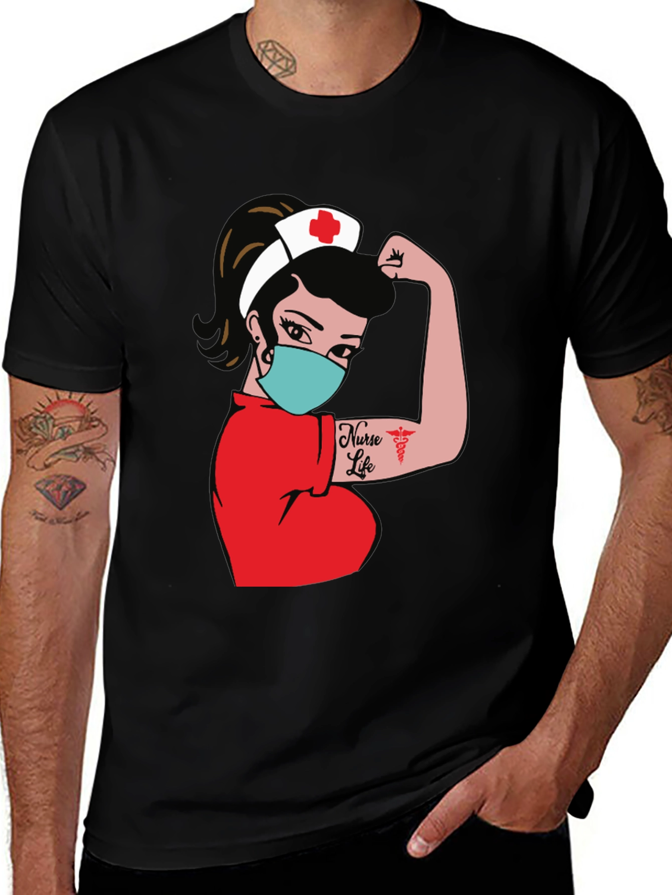 Variant 12 of Nurse Life Graphic T-Shirt