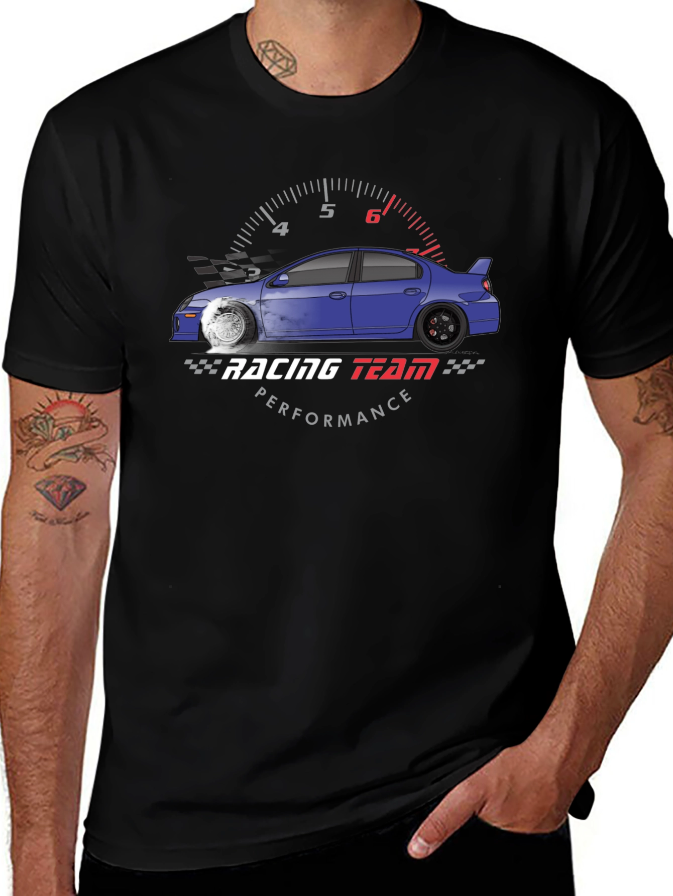 Racing Team Performance T-Shirt - Car Design