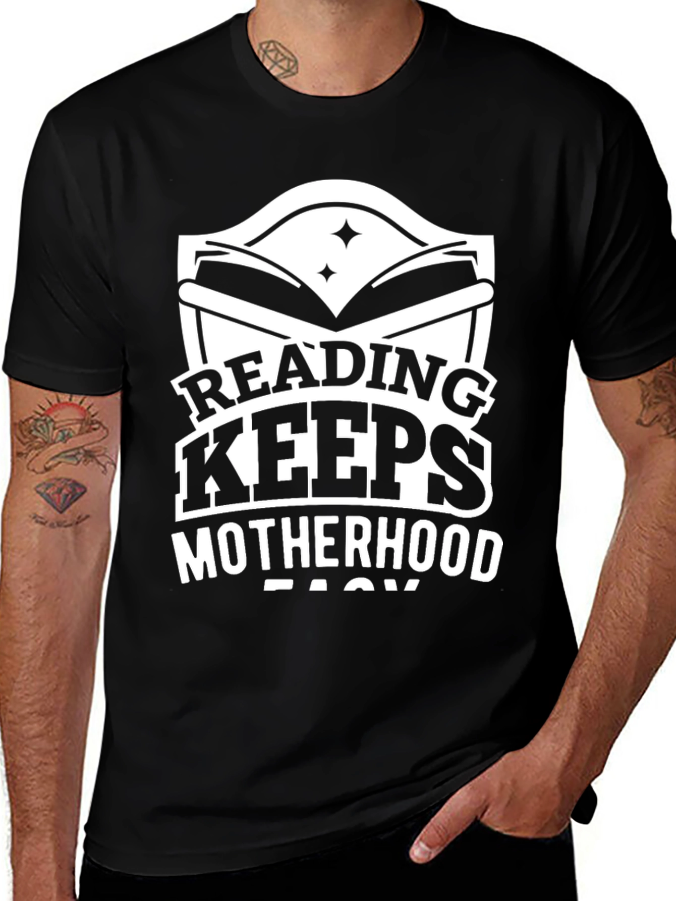 Variant 24 of Reading Makes Motherhood Easy Graphic T-Shirt