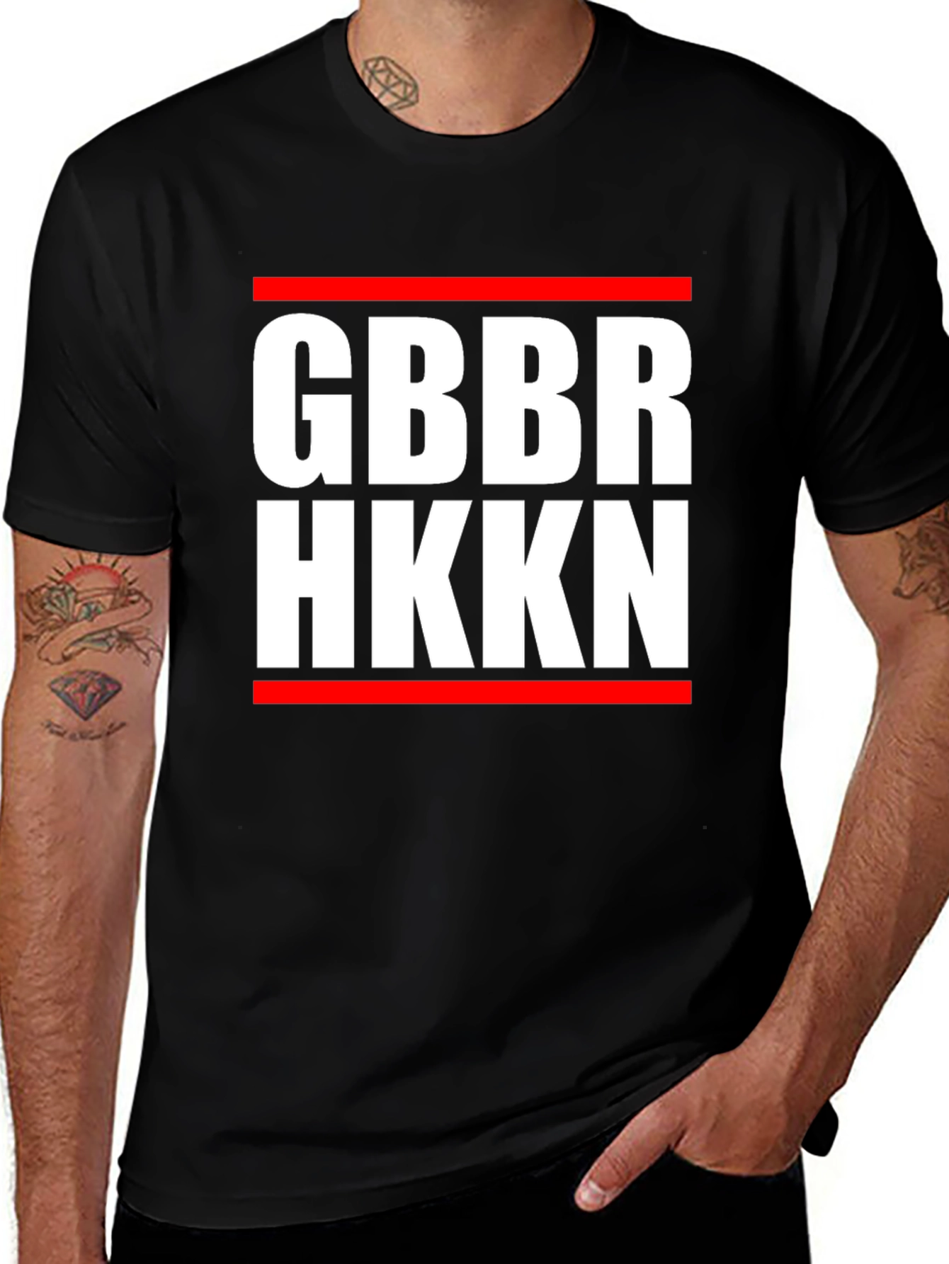 Variant 5 of GBBR HKKN Graphic T-Shirt - Black