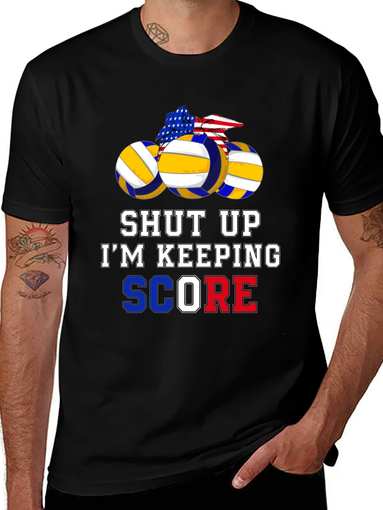 Variant 17 of Volleyball Scorekeeper Tee - Shut Up I'm Keeping Score