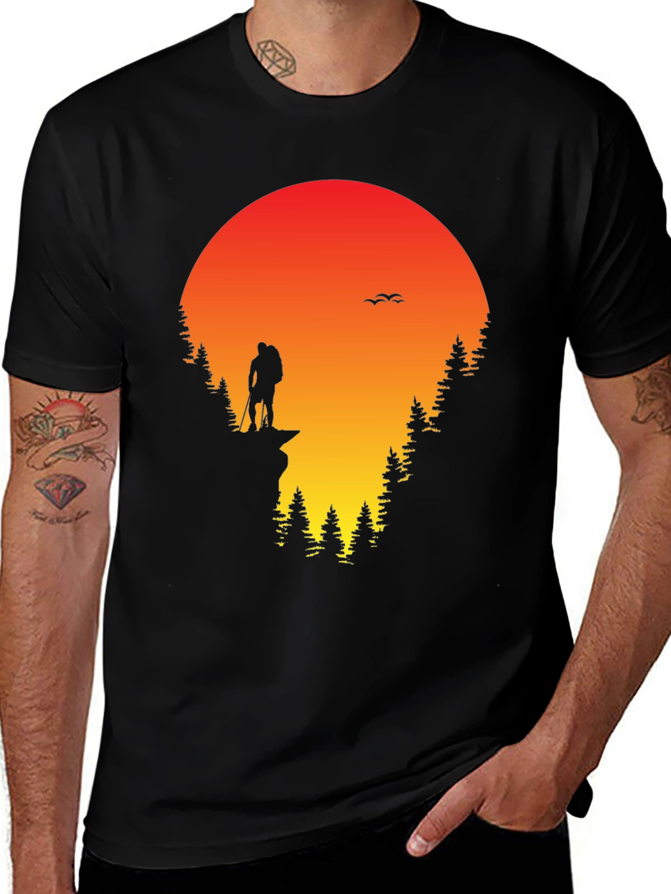 Variant 9 of Hiker Sunset Graphic Tee