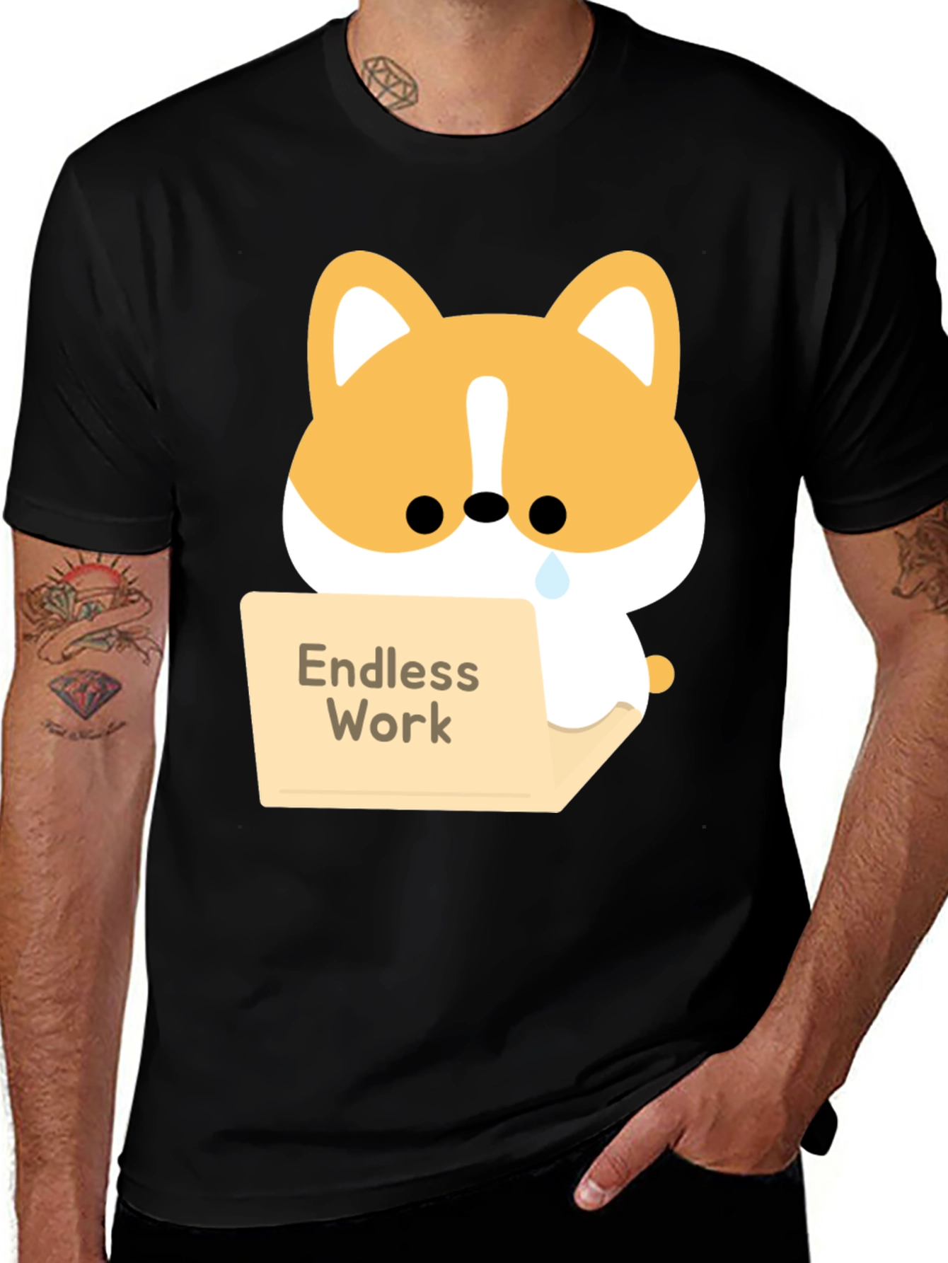 Endless Work Corgi T-Shirt