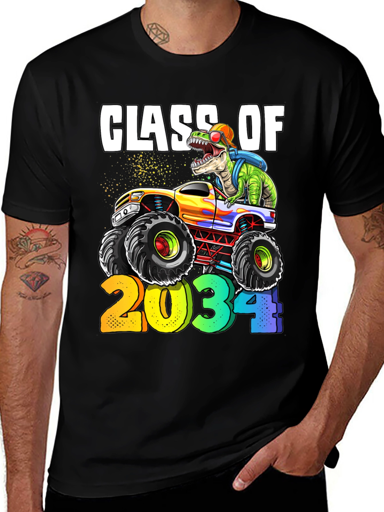 Class of 2034 Dinosaur Monster Truck T-Shirt