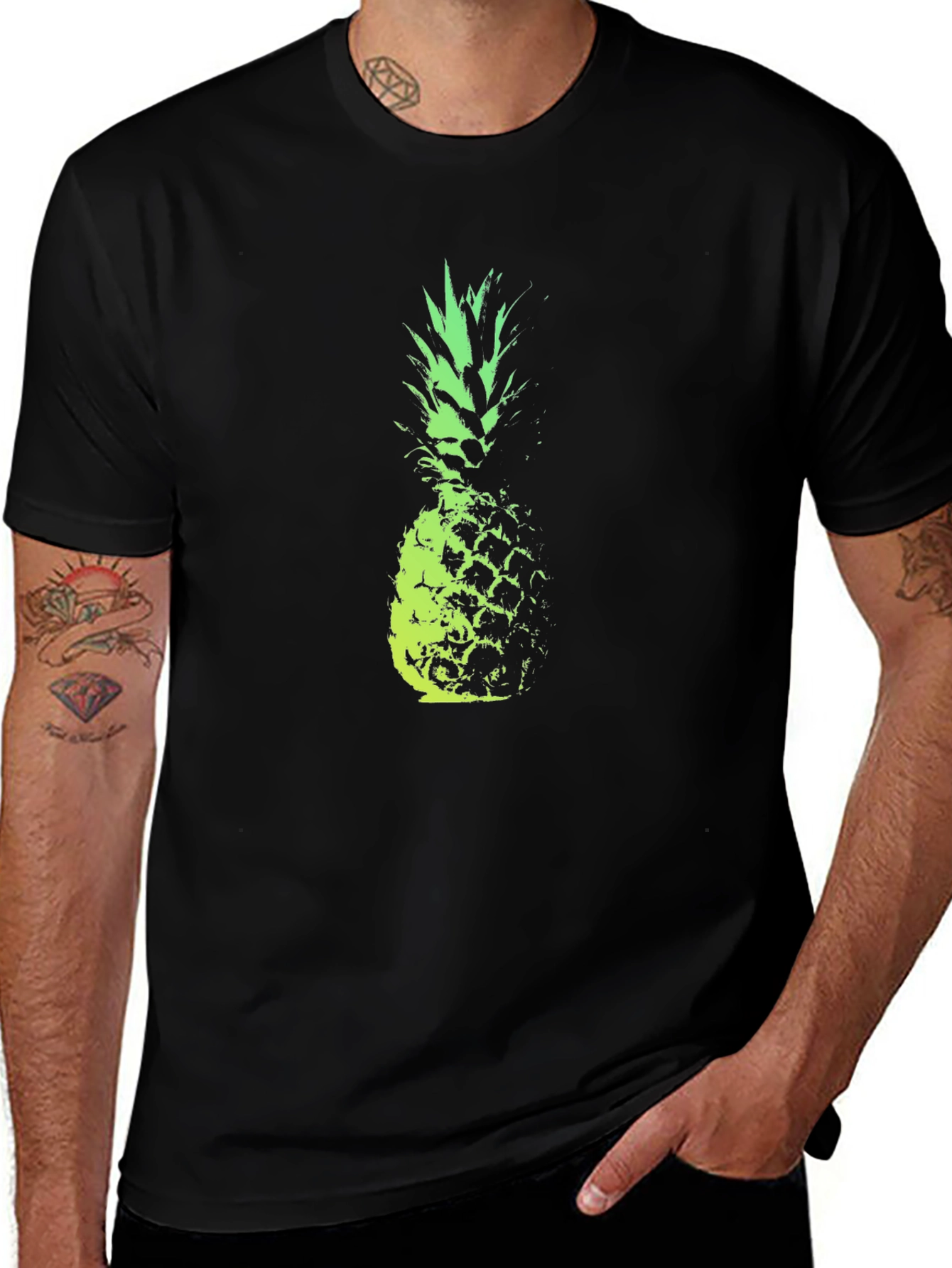 Variant 18 of Pineapple Graphic Tee - Modern Fruit Design