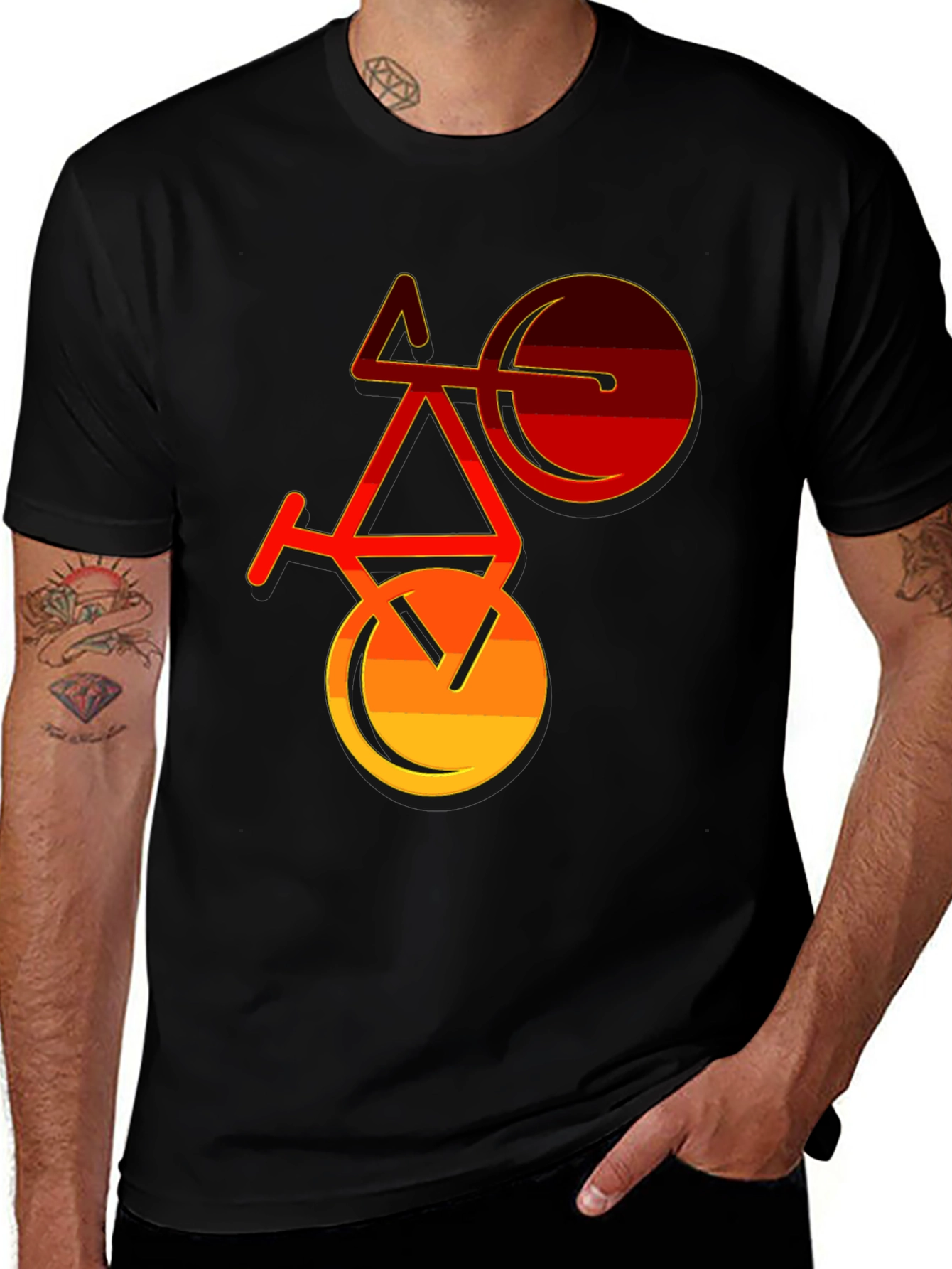 Variant 28 of Retro Bike Graphic T-Shirt - Black