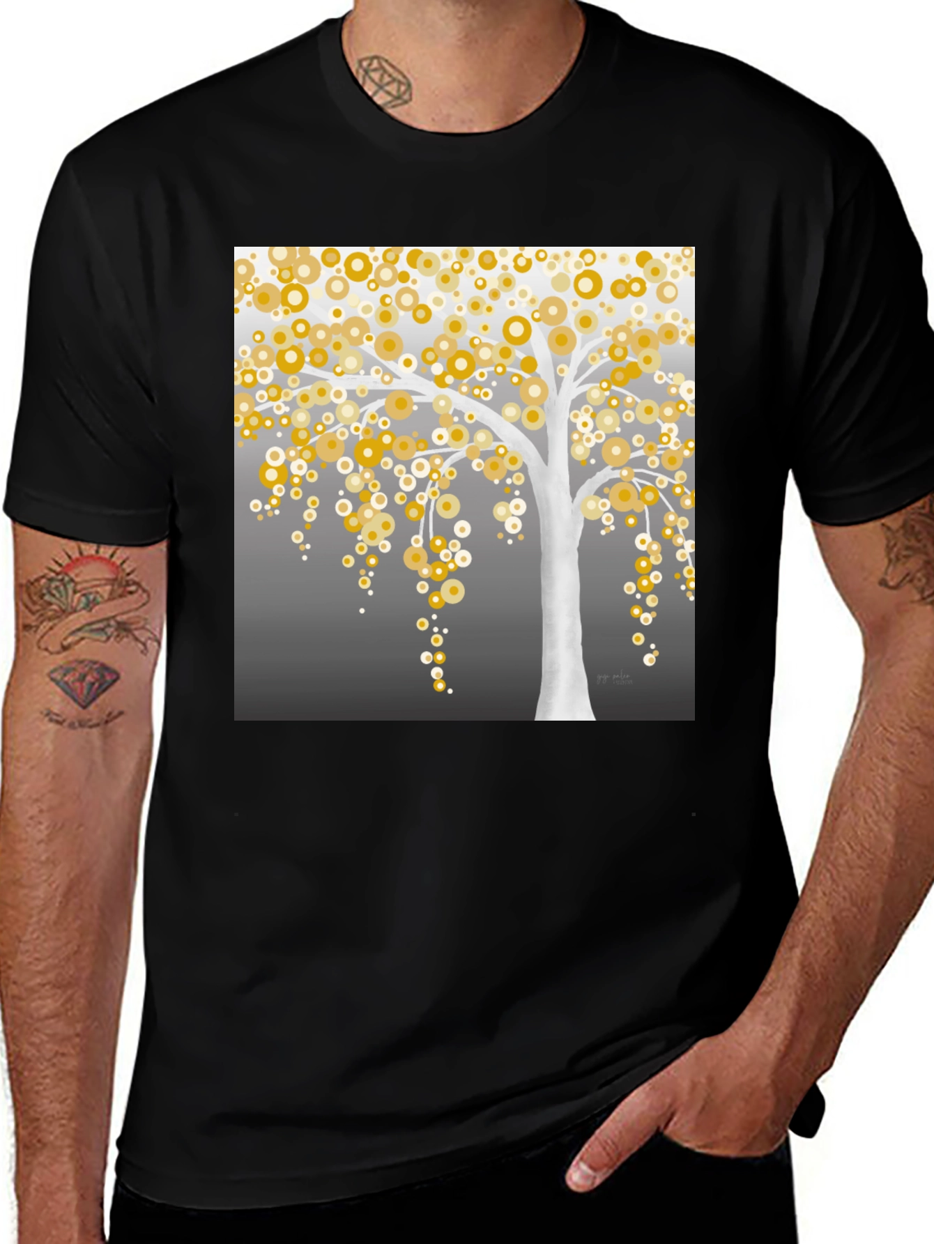 Variant 30 of Abstract Tree Graphic T-Shirt - Stylish Men's Tee