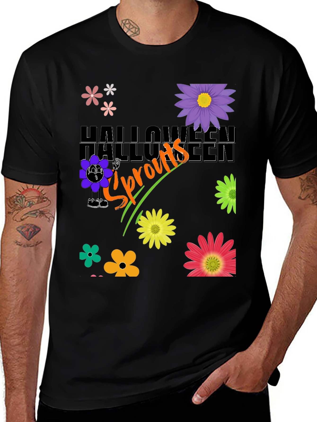 Halloween Sprouts Graphic T-Shirt