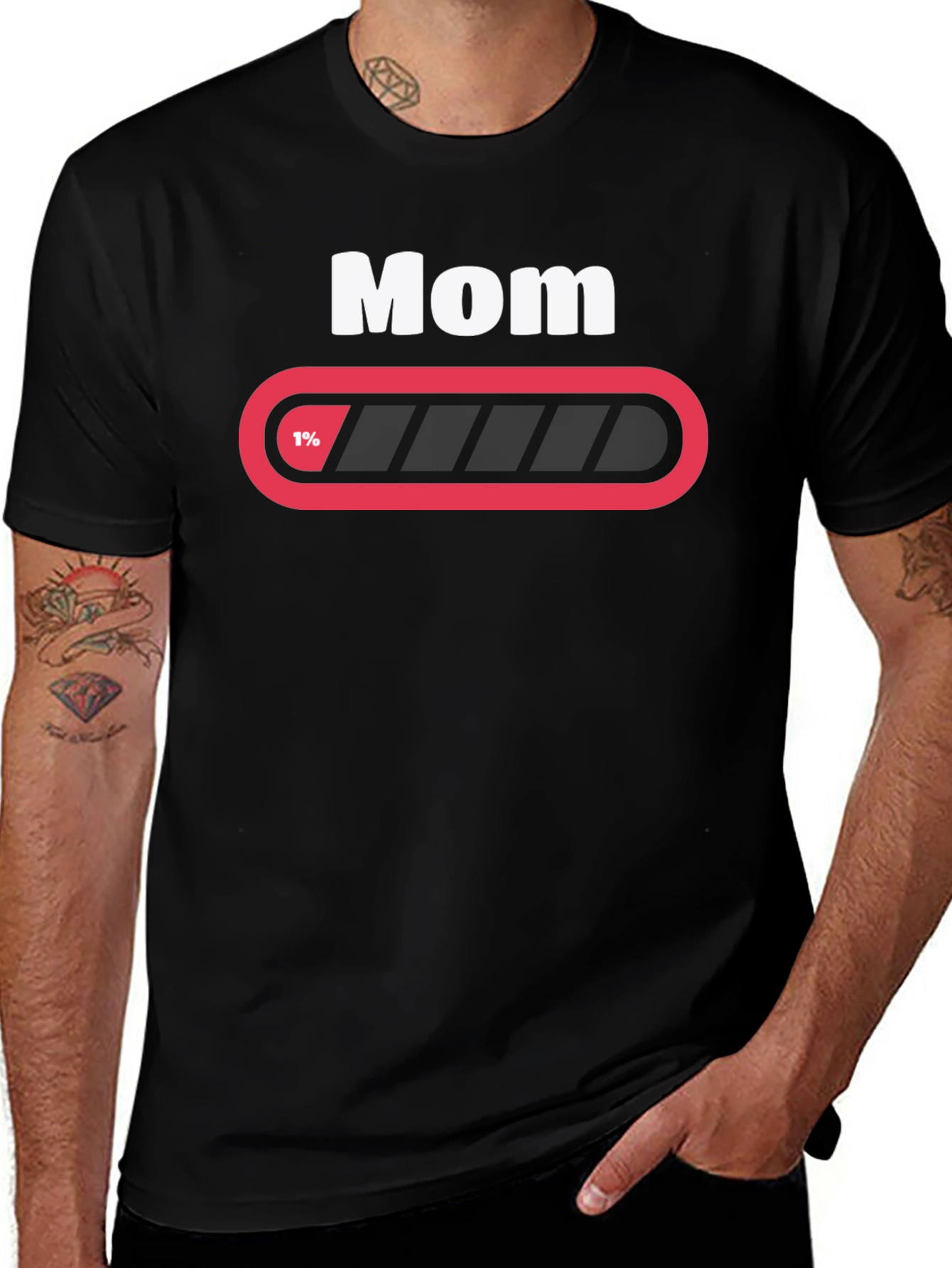 Variant 9 of Mom 1% Loading Funny Graphic T-Shirt