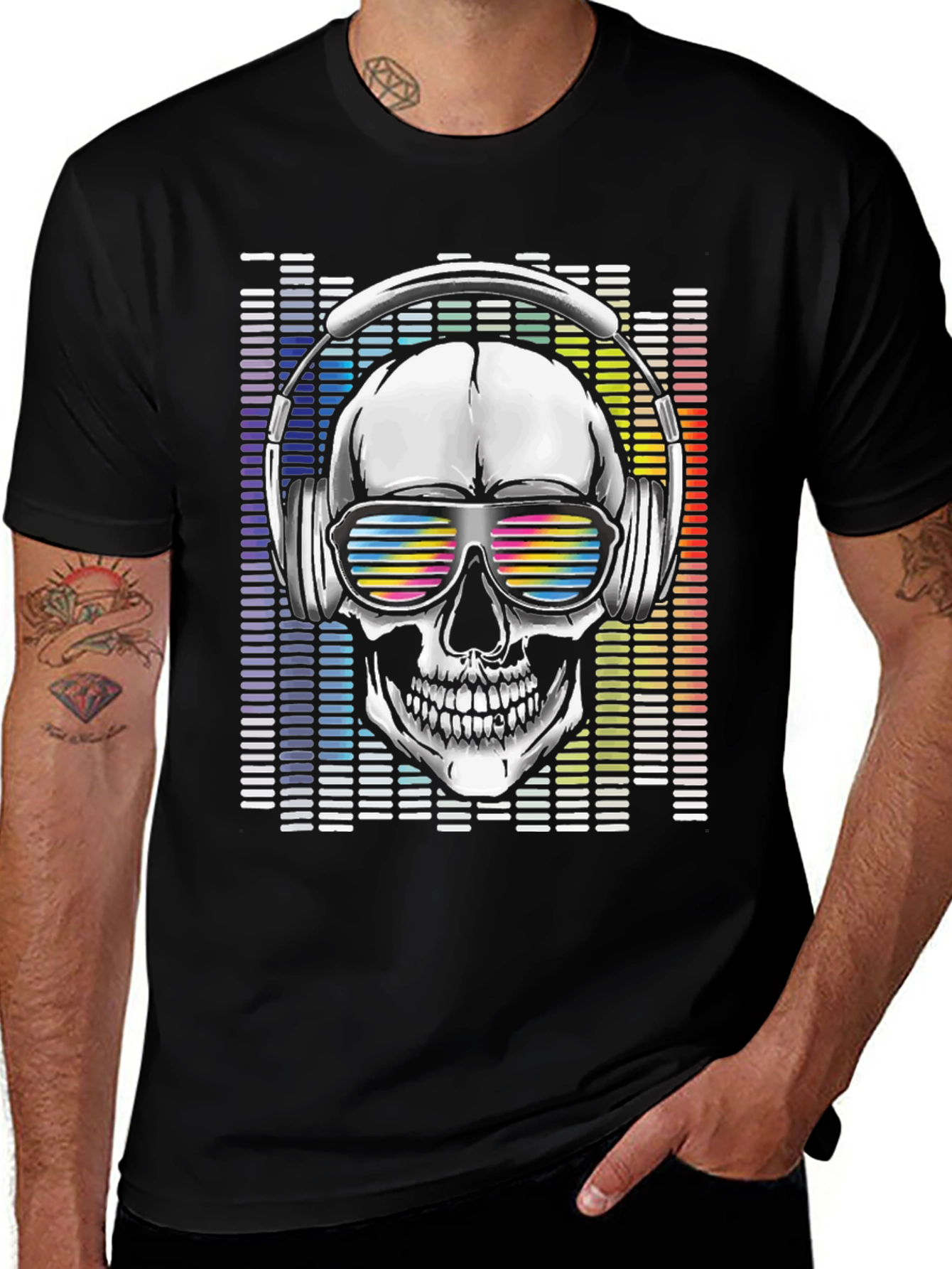 Variant 3 of Skull DJ Graphic Tee