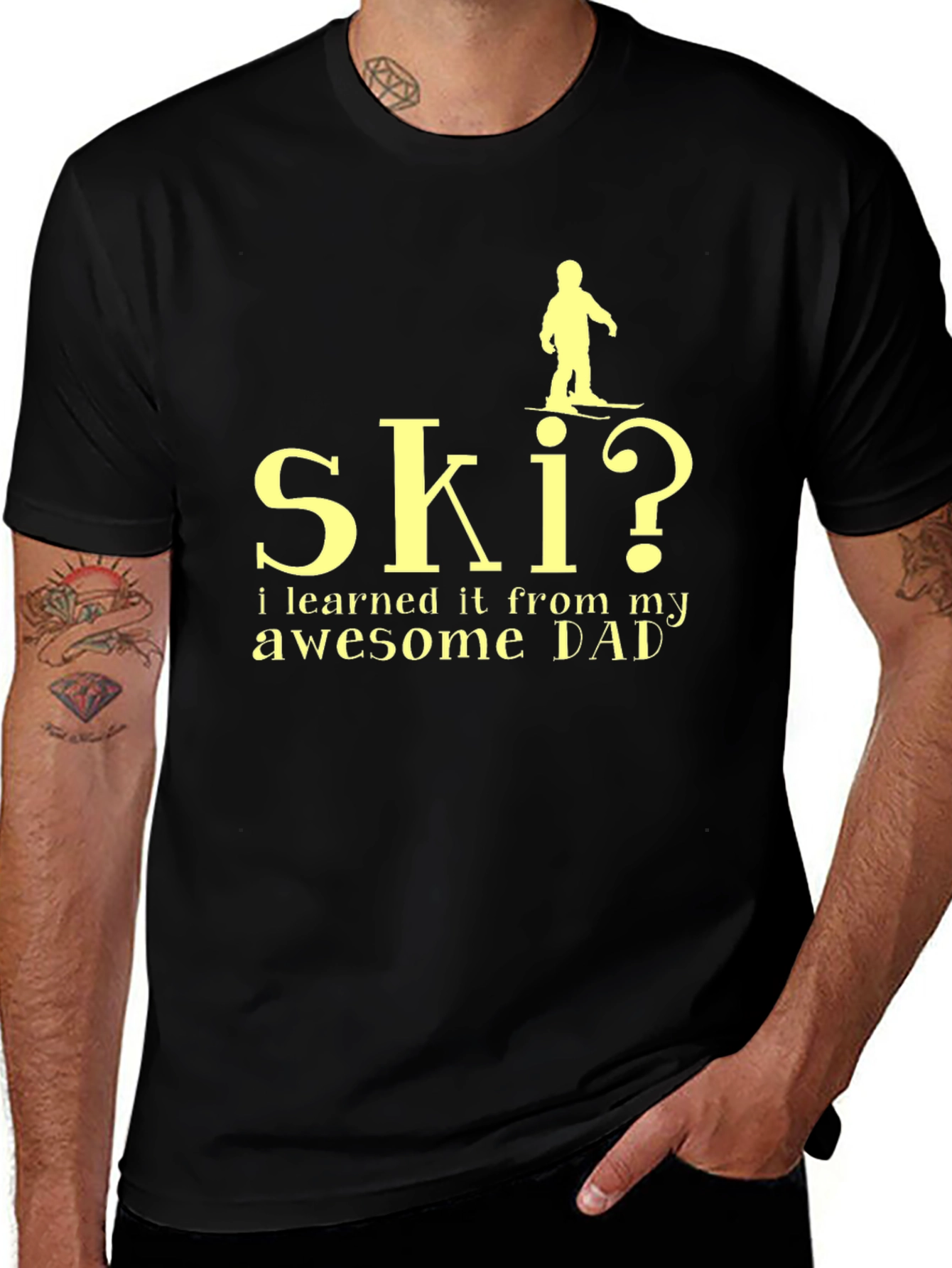 Variant 9 of Skiing Dad T-Shirt - Awesome Gift!