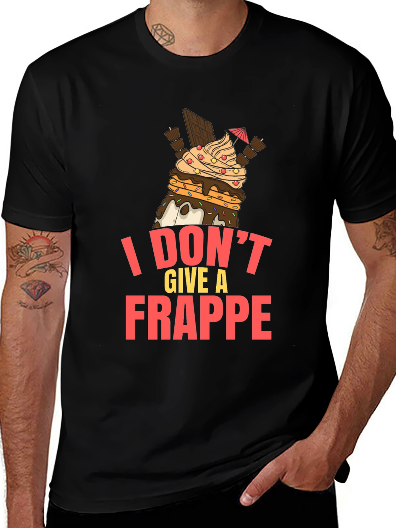 Variant 16 of I Don't Give a Frappe T-Shirt - Funny Foodie Tee