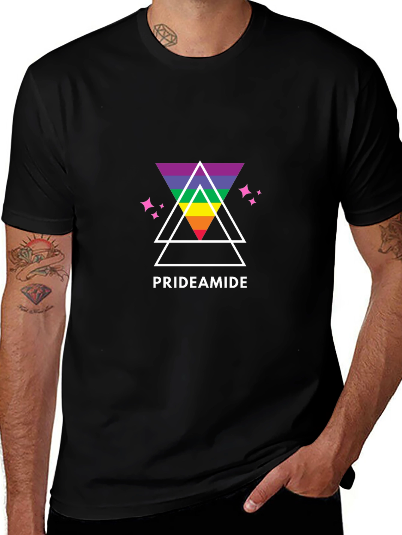 Prideamide Rainbow Graphic T-Shirt
