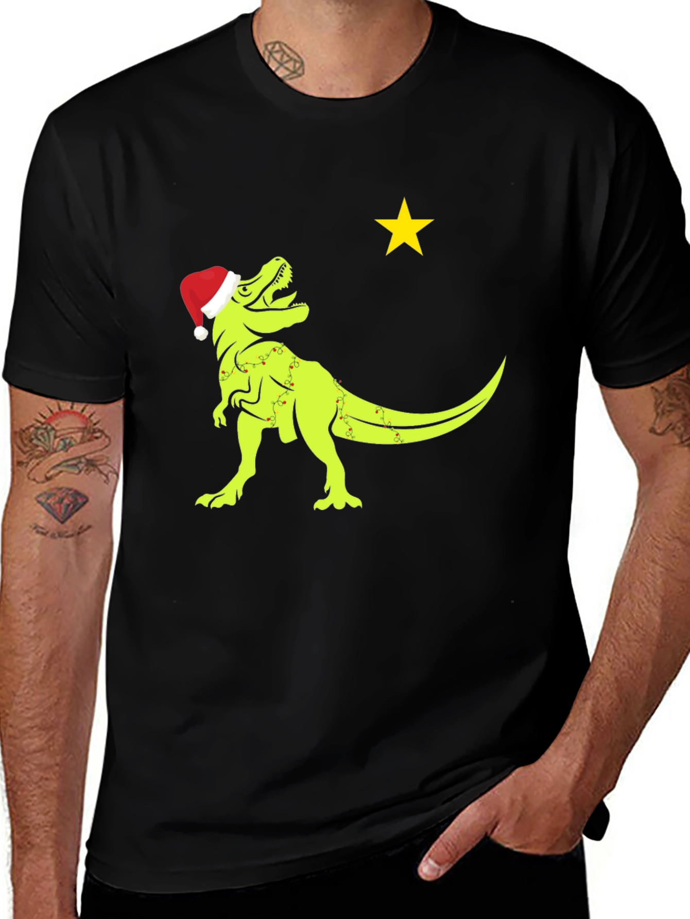 Festive Dino T-Shirt - Christmas Rex