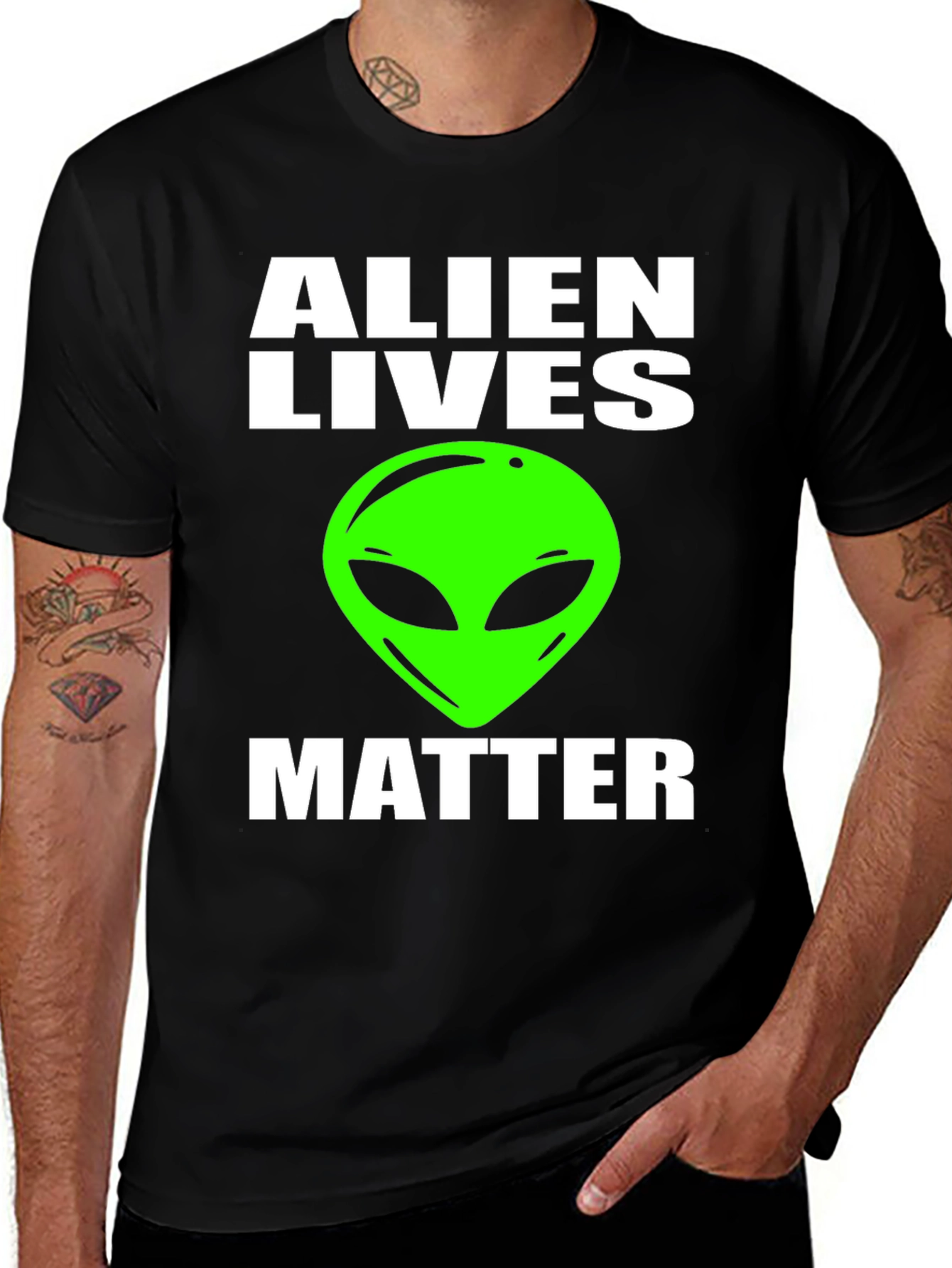 Alien Lives Matter Graphic Tee - Black