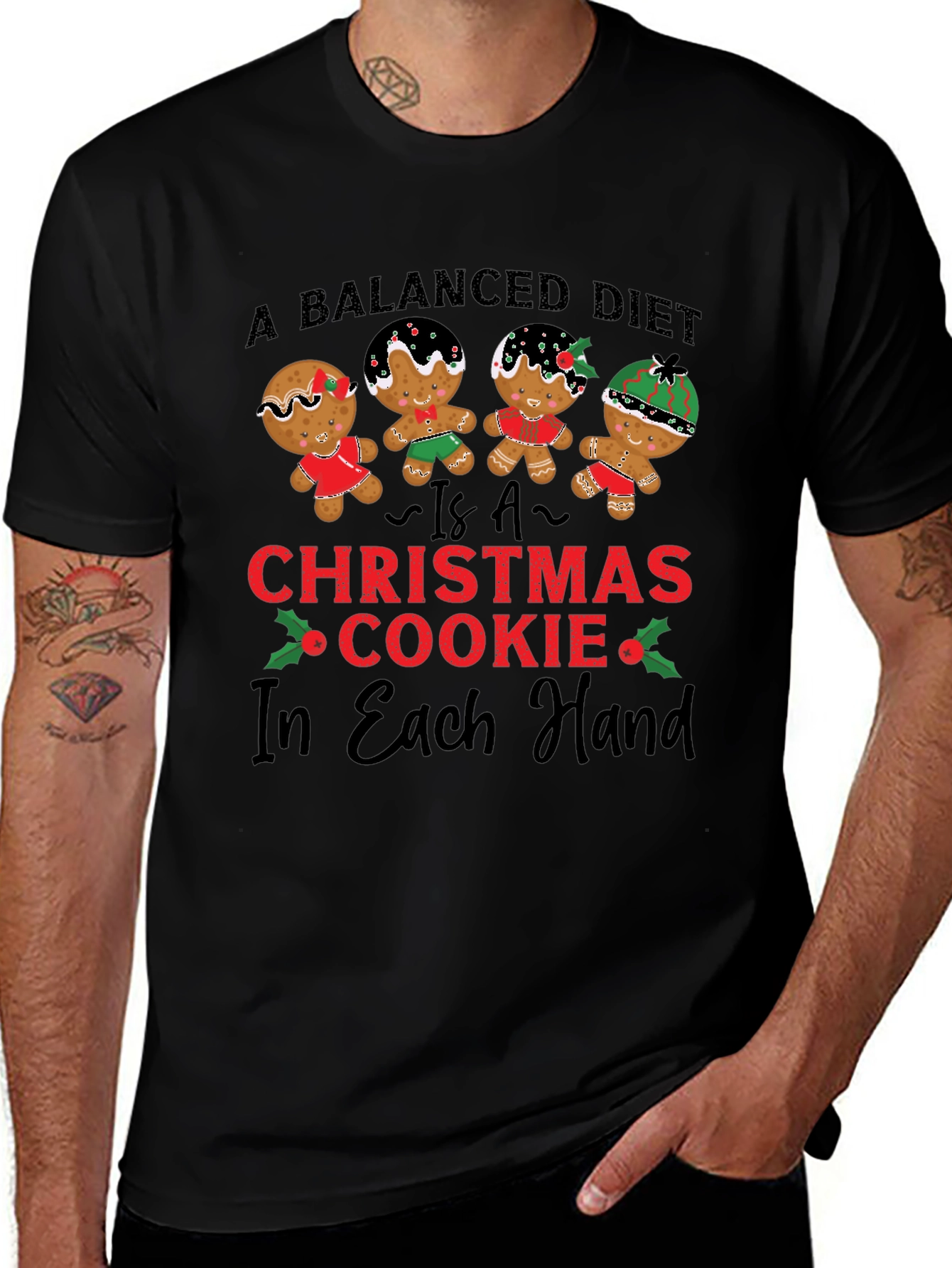 Christmas Cookie Balanced Diet T-Shirt