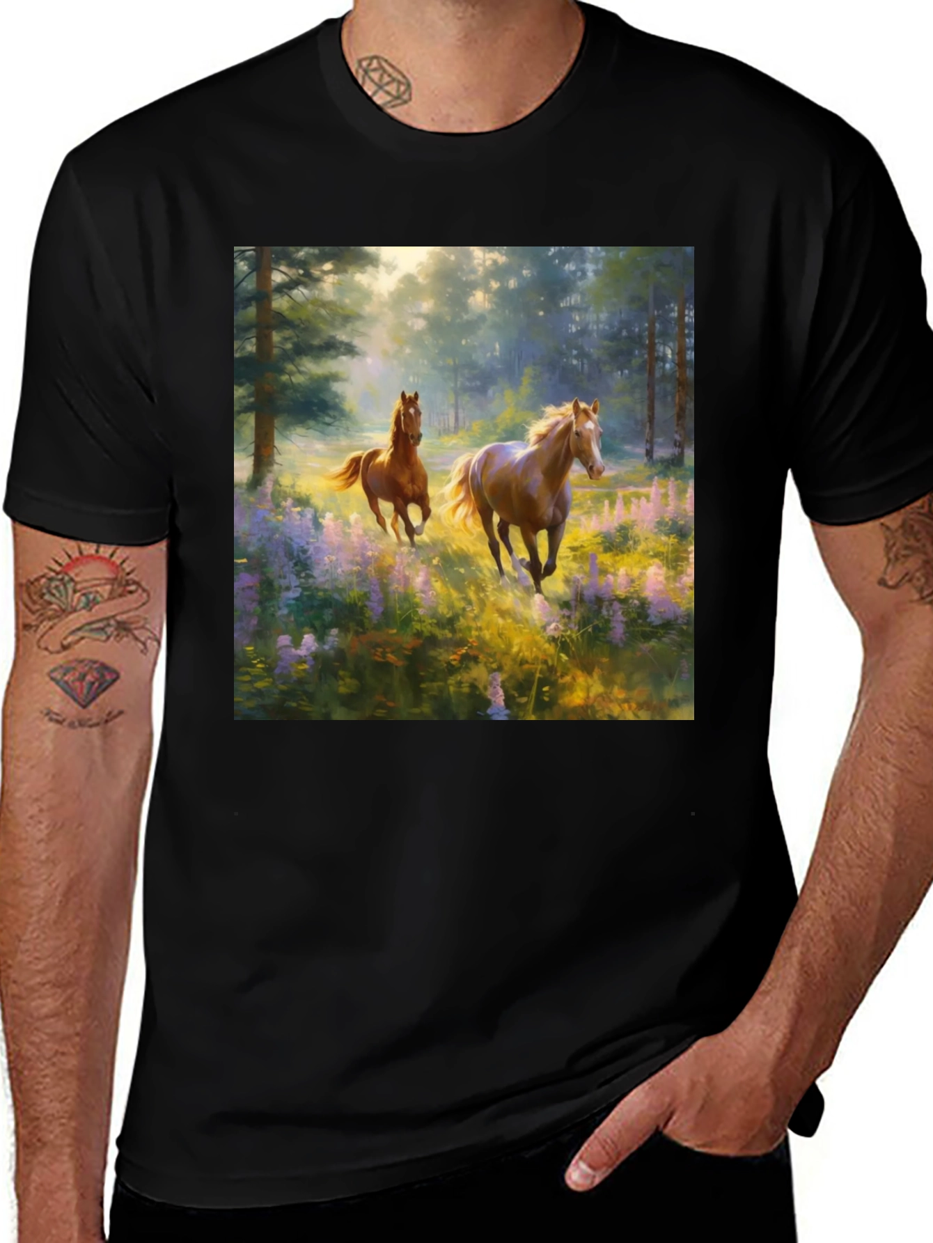 Variant 14 of Horse Meadow Graphic Tee - Nature Inspired