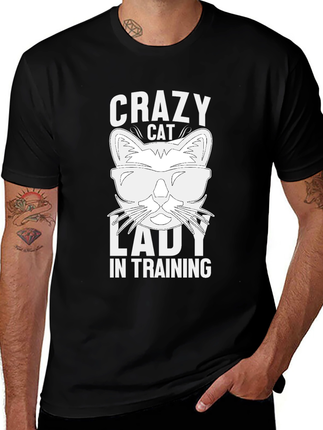 Variant 5 of Crazy Cat Lady in Training T-Shirt
