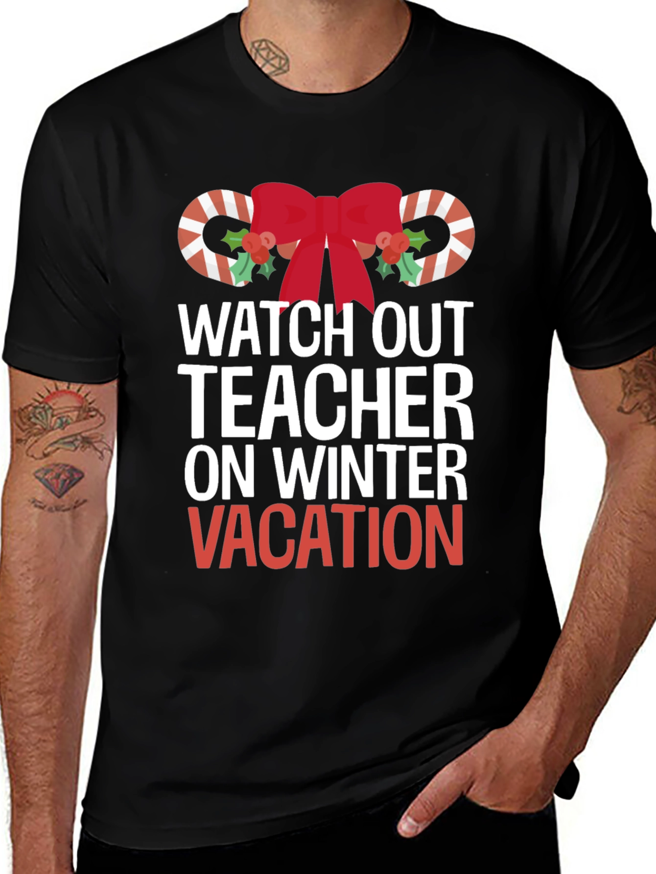 Variant 11 of Watch Out Teacher On Winter Vacation T-Shirt