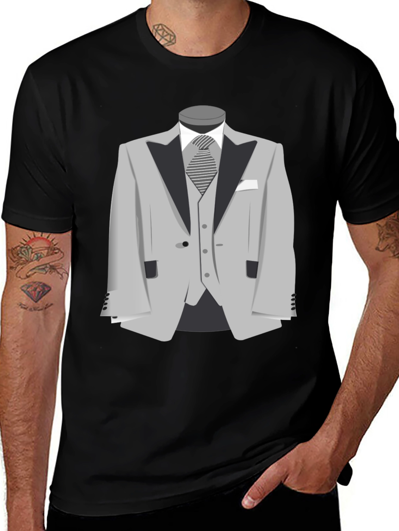 Variant 29 of Suit T-Shirt - Stylish Graphic Tee