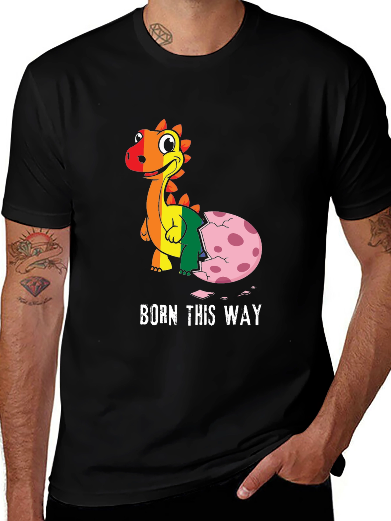 Born This Way LGBTQ+ Dinosaur T-Shirt