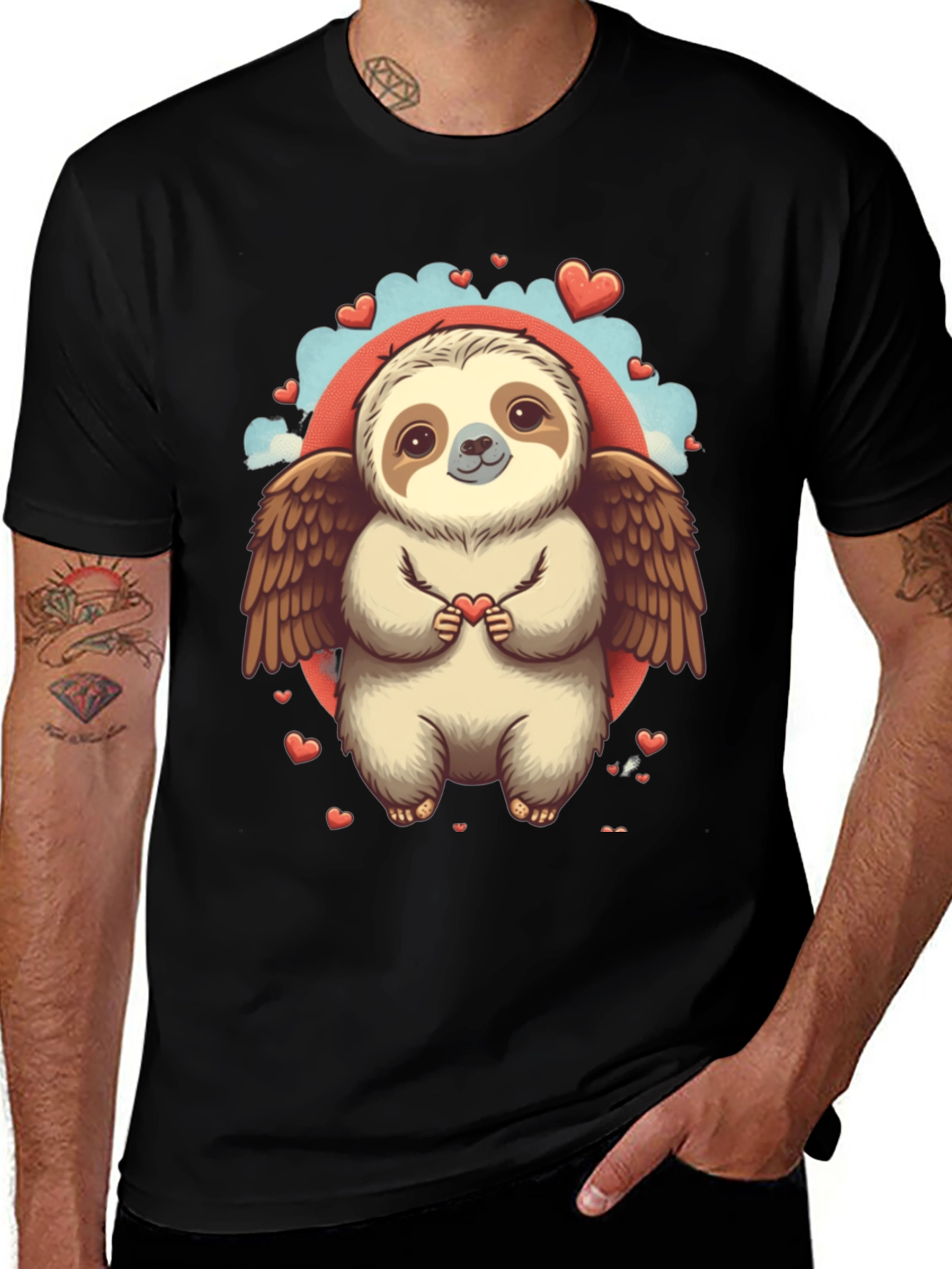 Variant 21 of Sloth Angel Valentine's Day T-Shirt