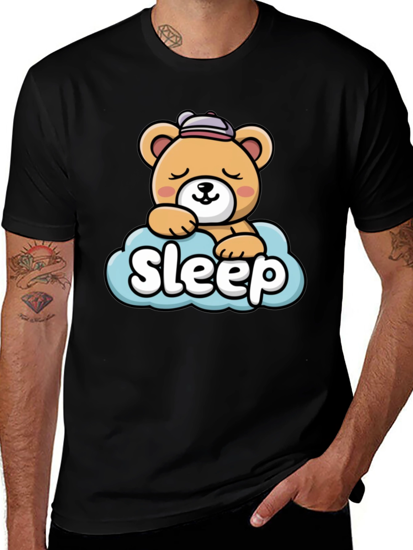 Variant 26 of Cute Sleepy Bear Graphic Tee