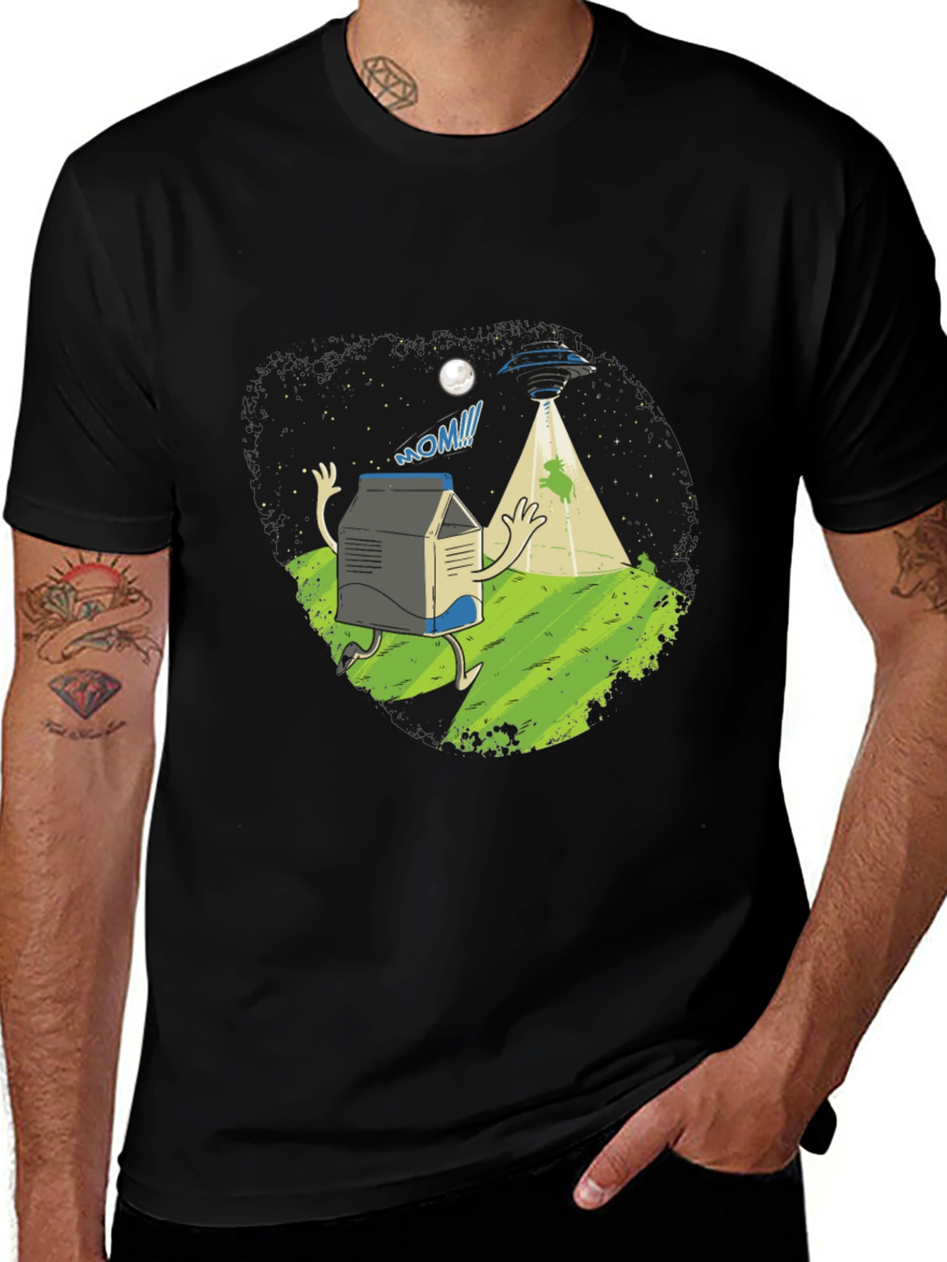 Alien Abduction Milk Carton T-Shirt