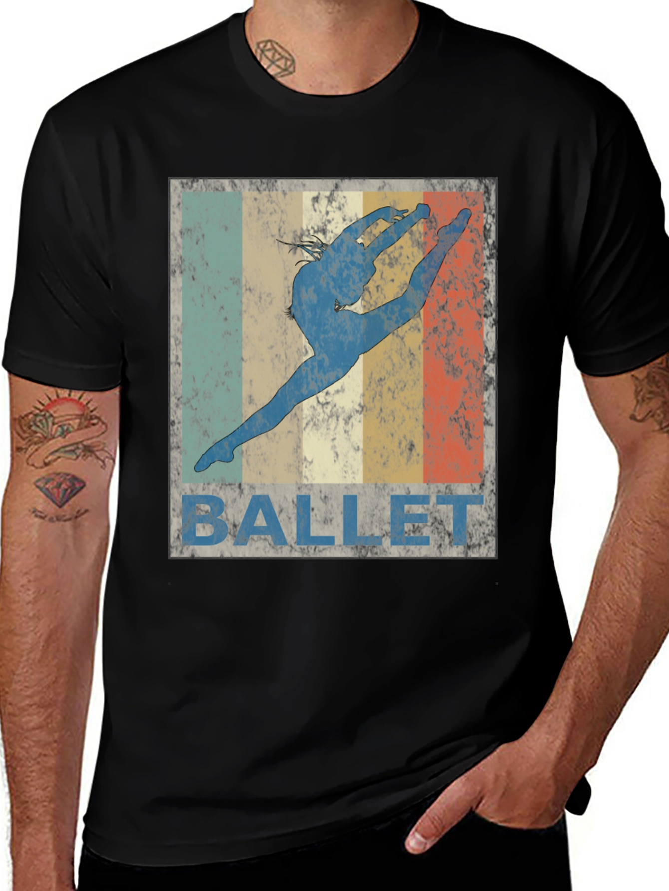 Variant 25 of Ballet Dancer Graphic Tee - Vintage Style