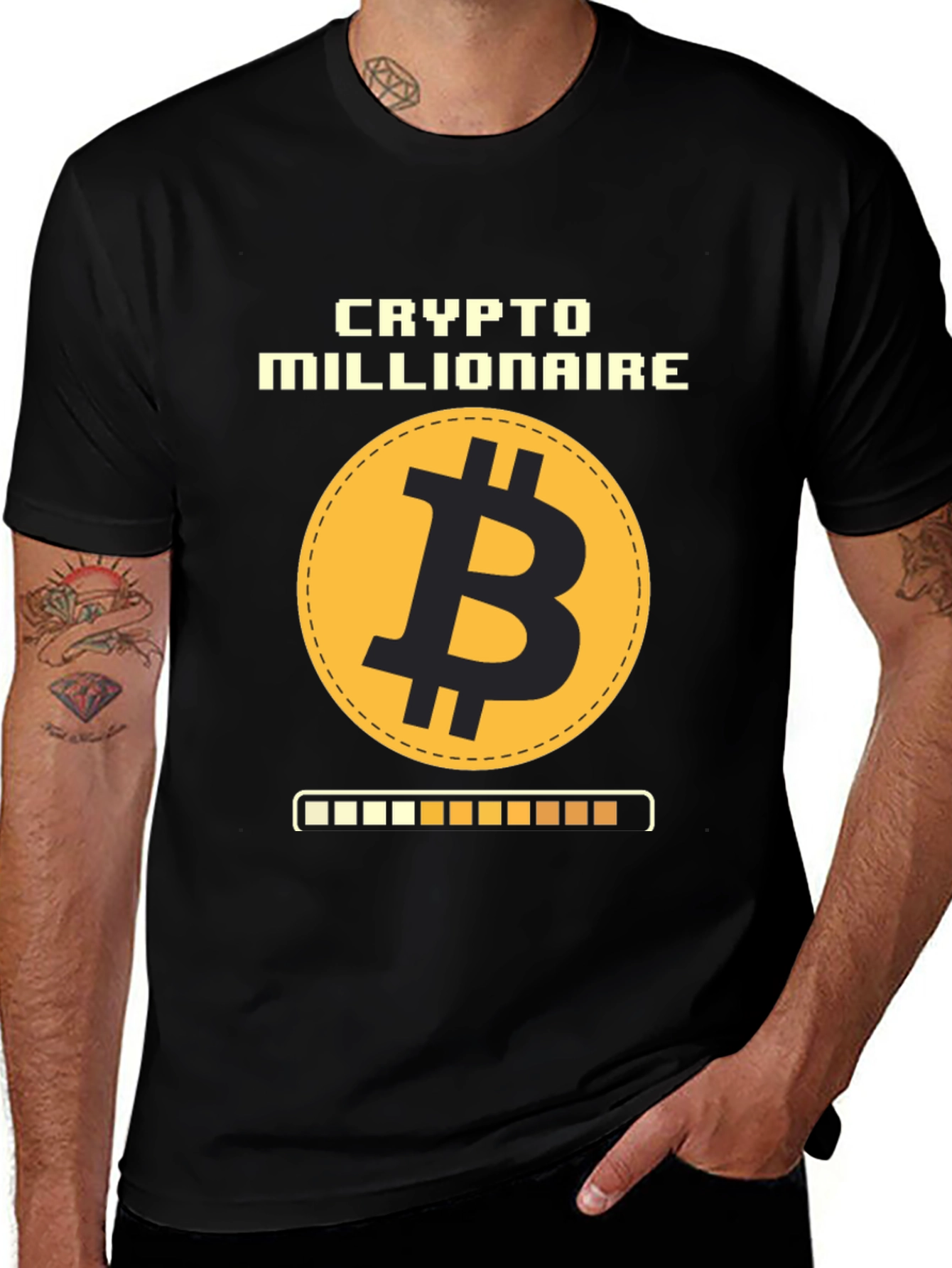 Crypto Millionaire Loading T-Shirt - Bitcoin Design