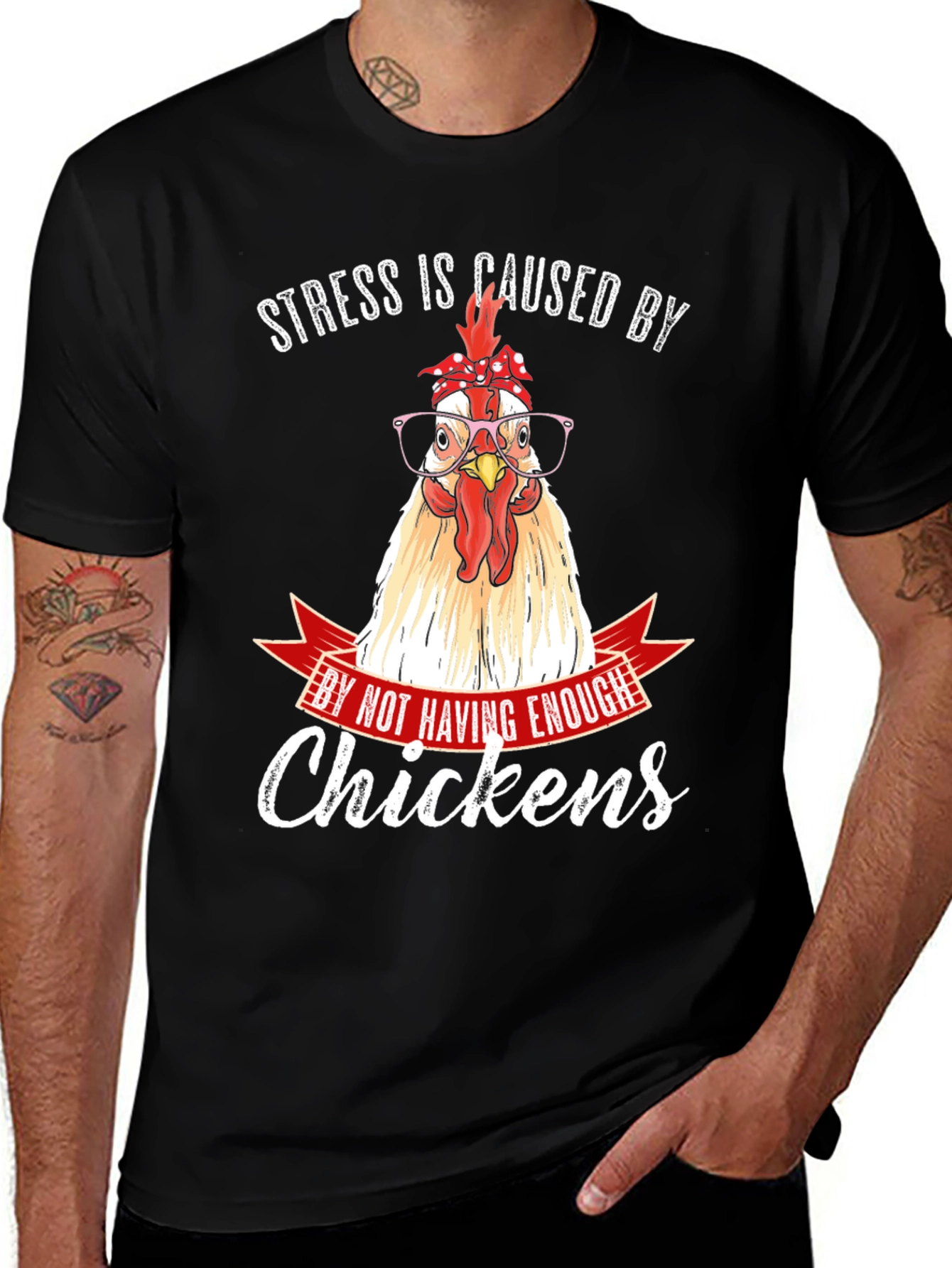 Variant 4 of Stress Chickens Graphic T-Shirt
