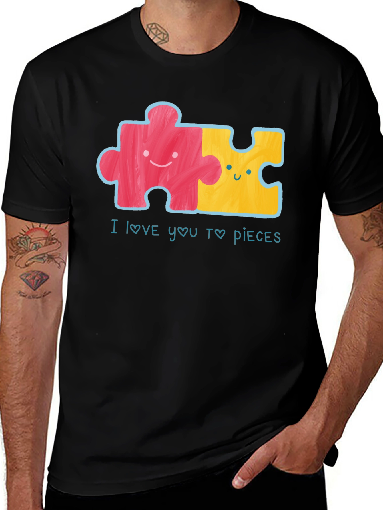 Variant 24 of I Love You To Pieces Puzzle T-Shirt