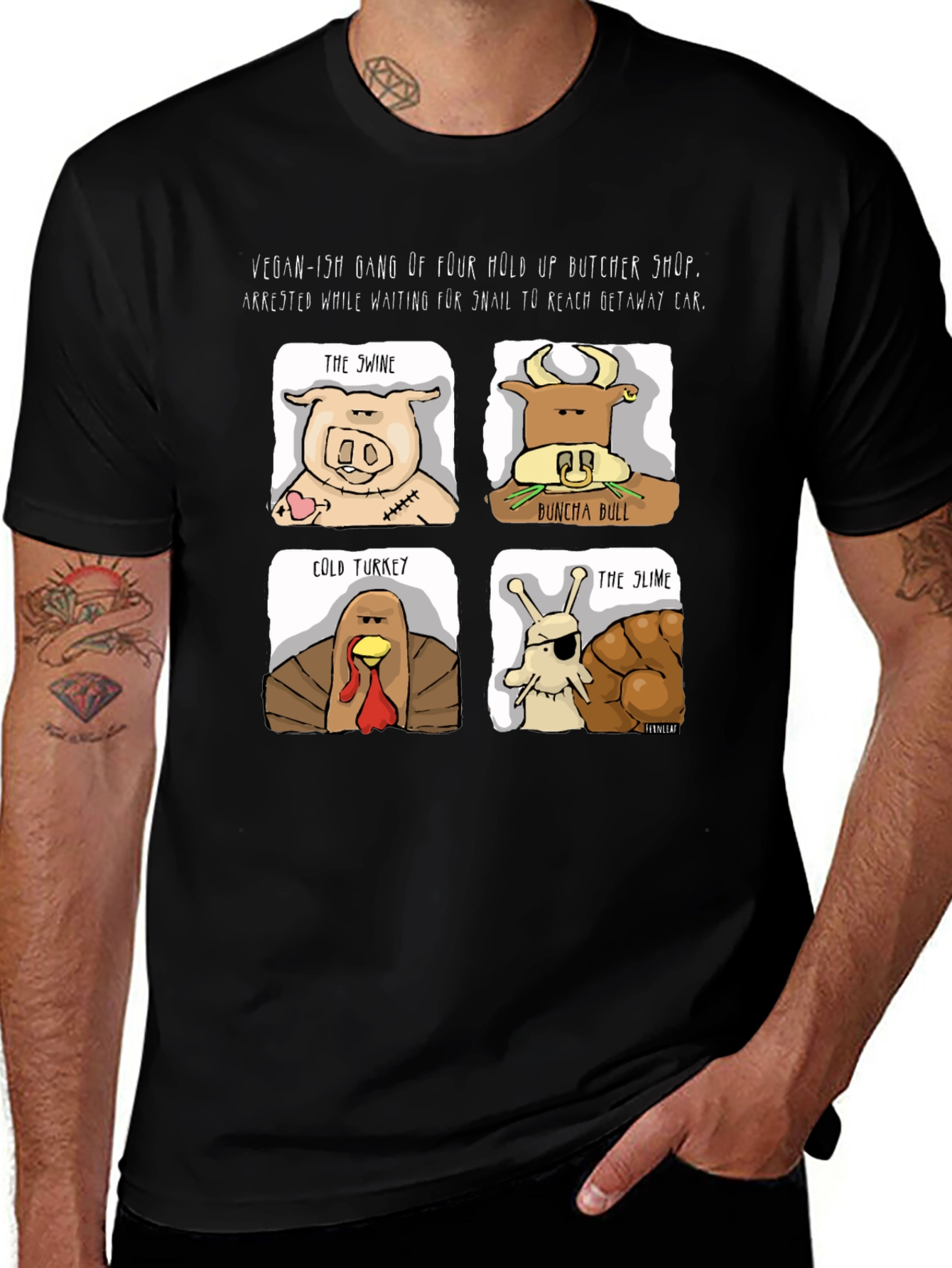 Black Vegan-ish Gang T-Shirt main image