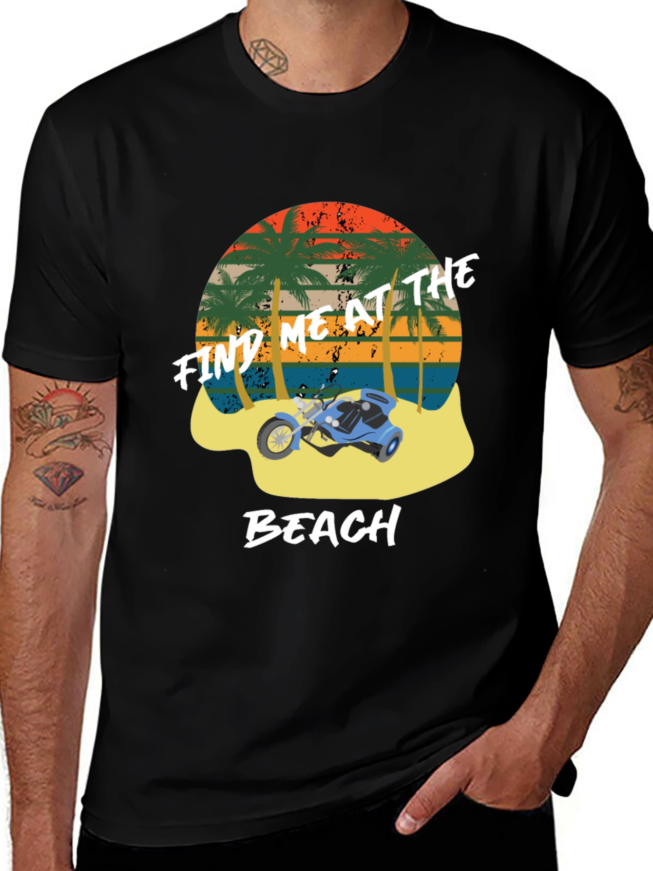 Variant 21 of Find Me at the Beach T-Shirt - Tropical Design