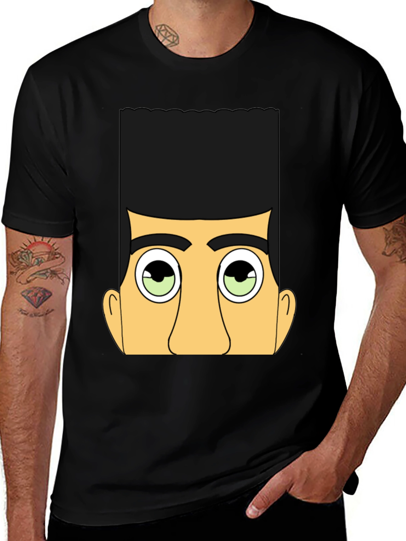 Variant 13 of Funky Graphic Tee - Retro Cartoon Face T-Shirt