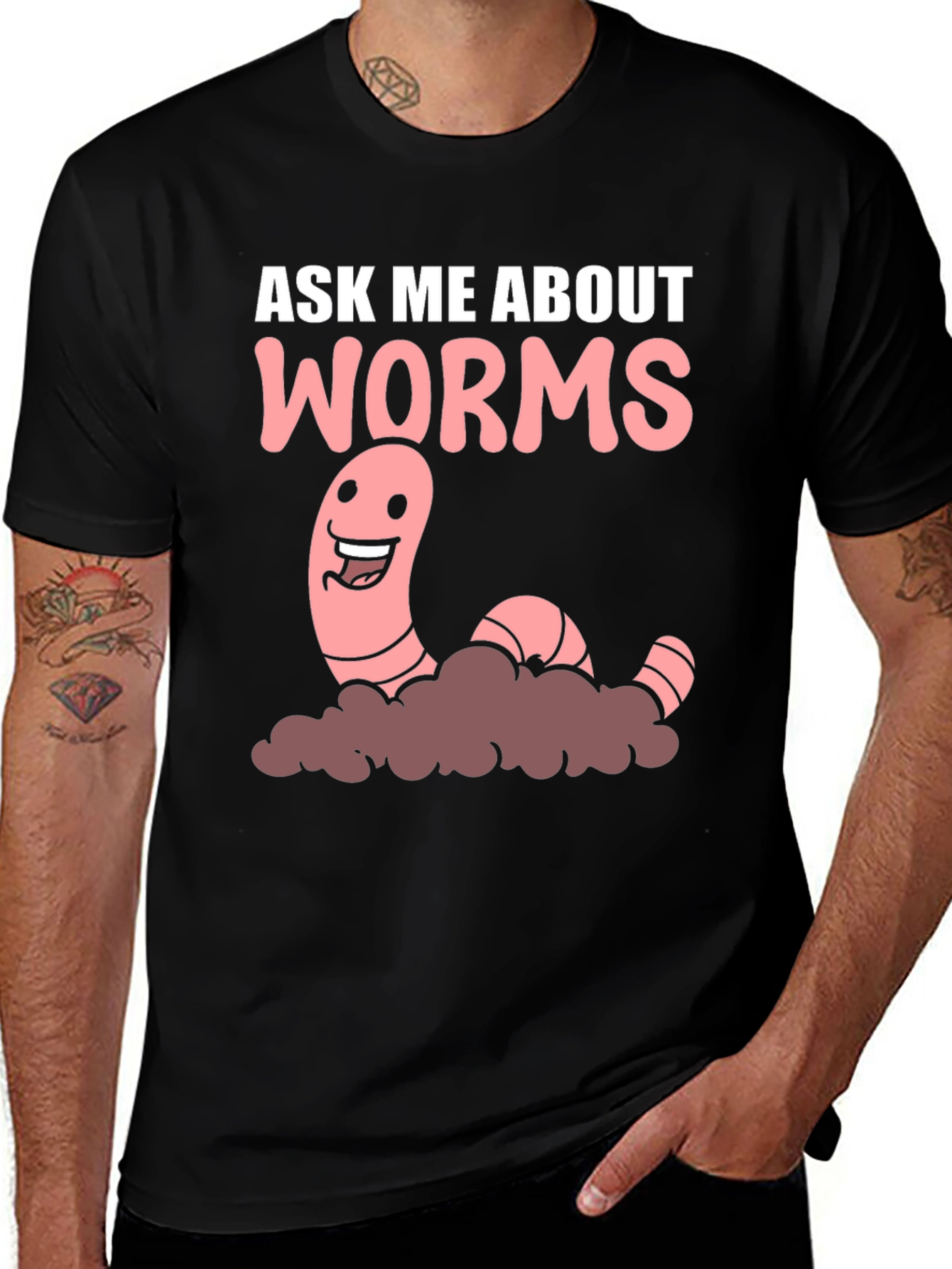 Variant 30 of Ask Me About Worms Funny Graphic T-Shirt