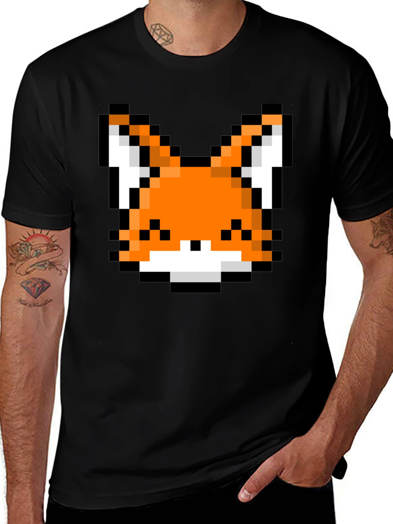 Variant 7 of Pixel Fox Graphic T-Shirt