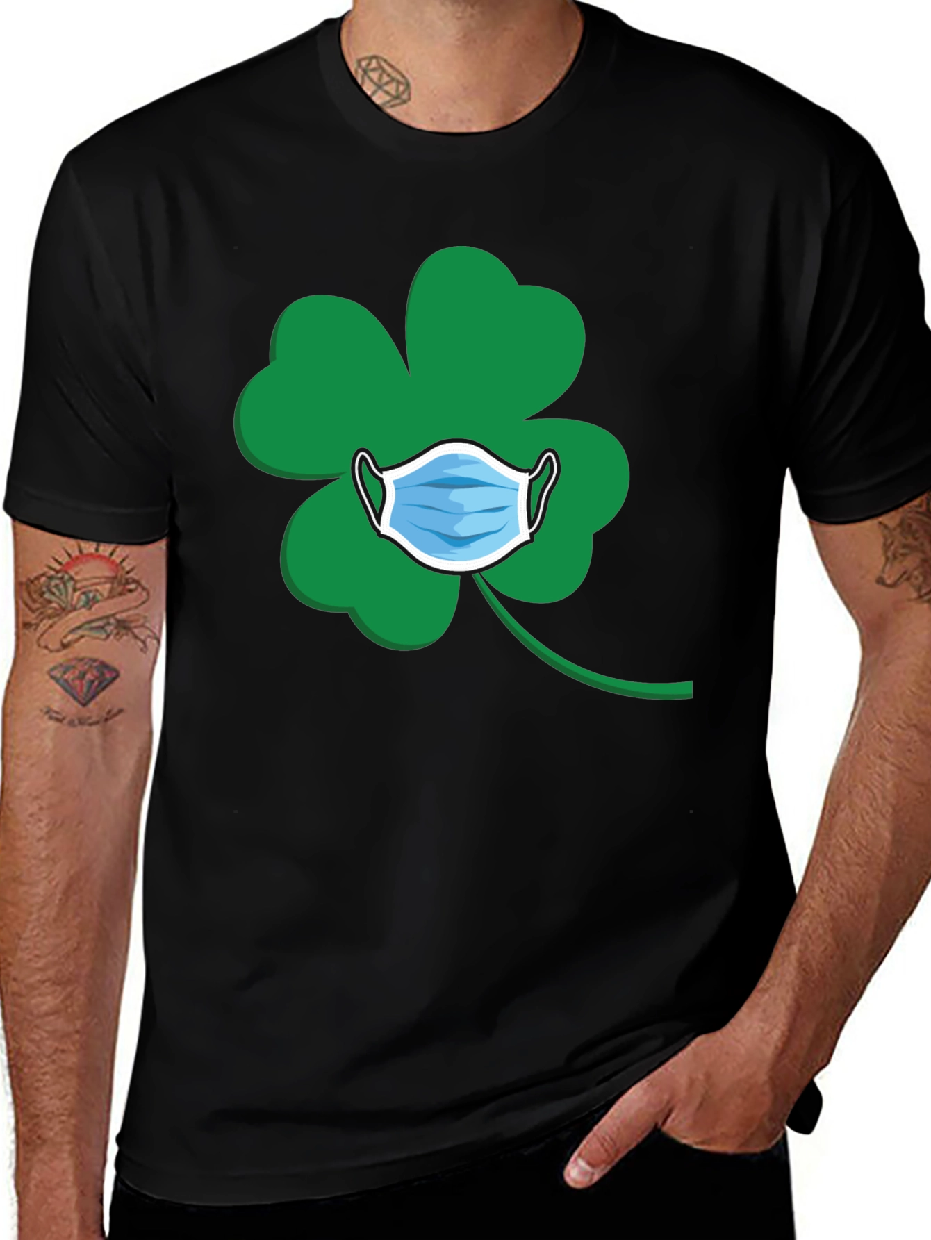 Variant 23 of St. Patrick's Day Mask Clover T-Shirt