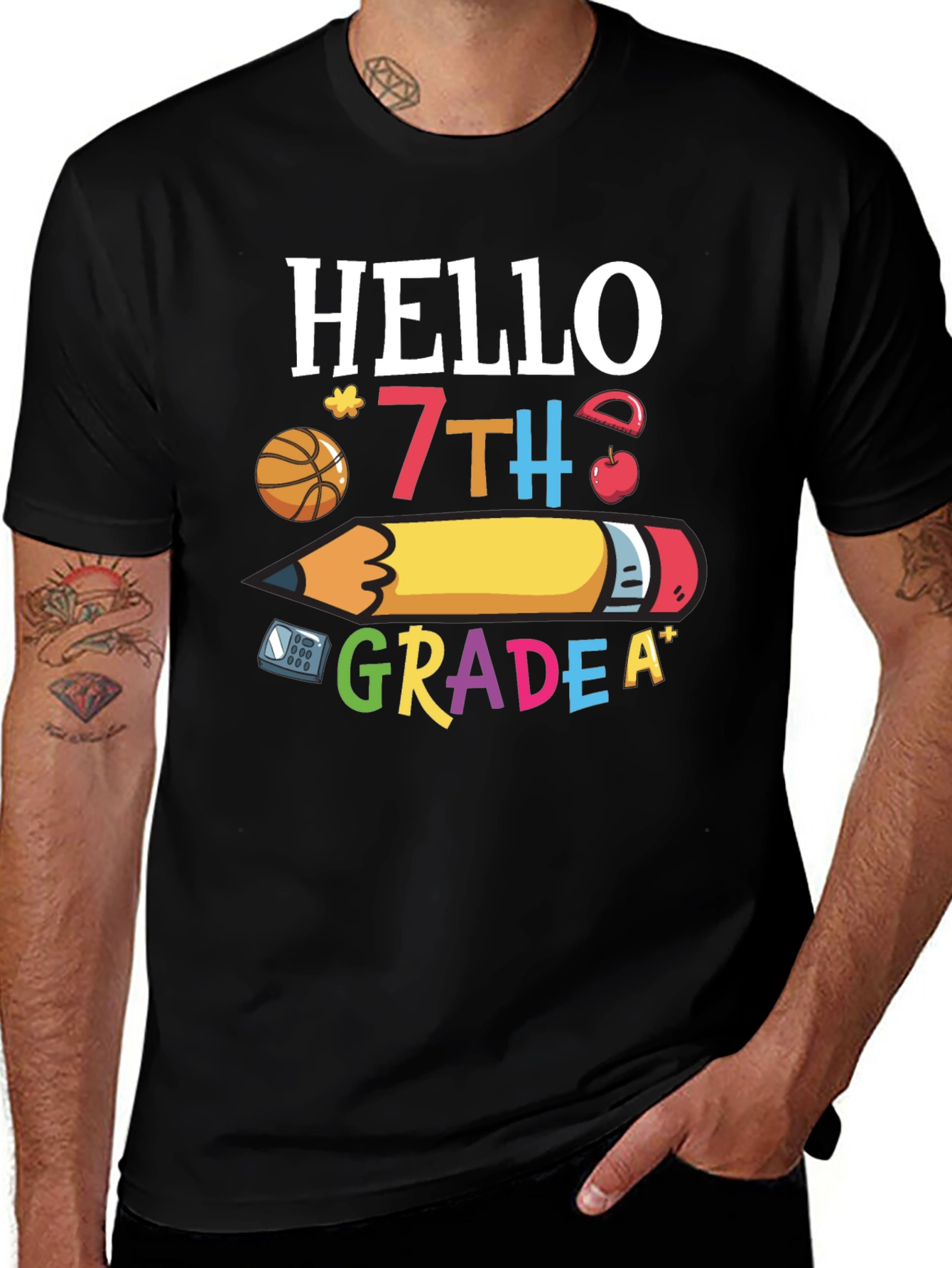 Hello 7th Grade T-Shirt, Back to School Tee