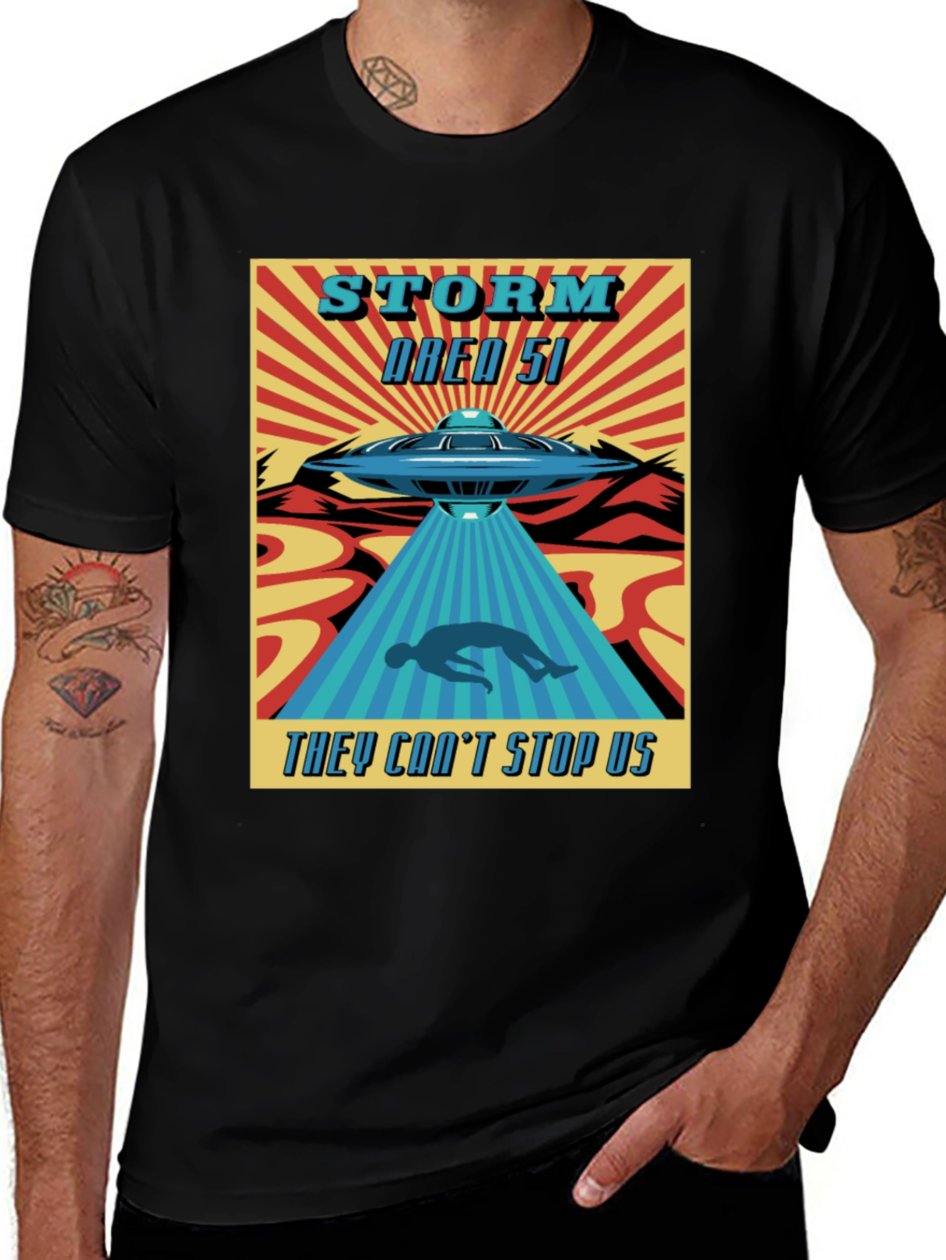 Variant 16 of Storm Area 51 T-Shirt - They Can't Stop Us!