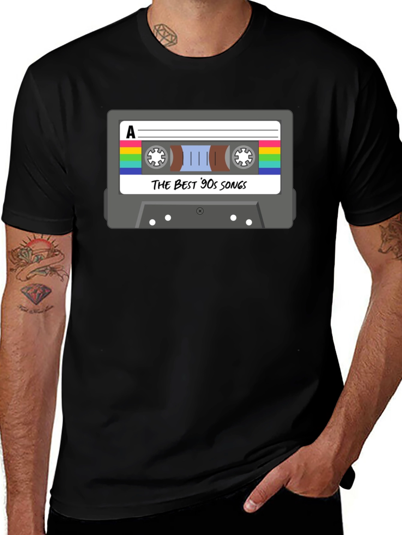 Variant 3 of Retro 90s Music Cassette T-Shirt