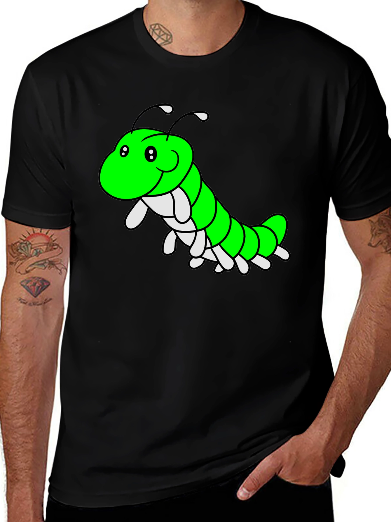 Variant 22 of Cartoon Caterpillar Graphic Tee