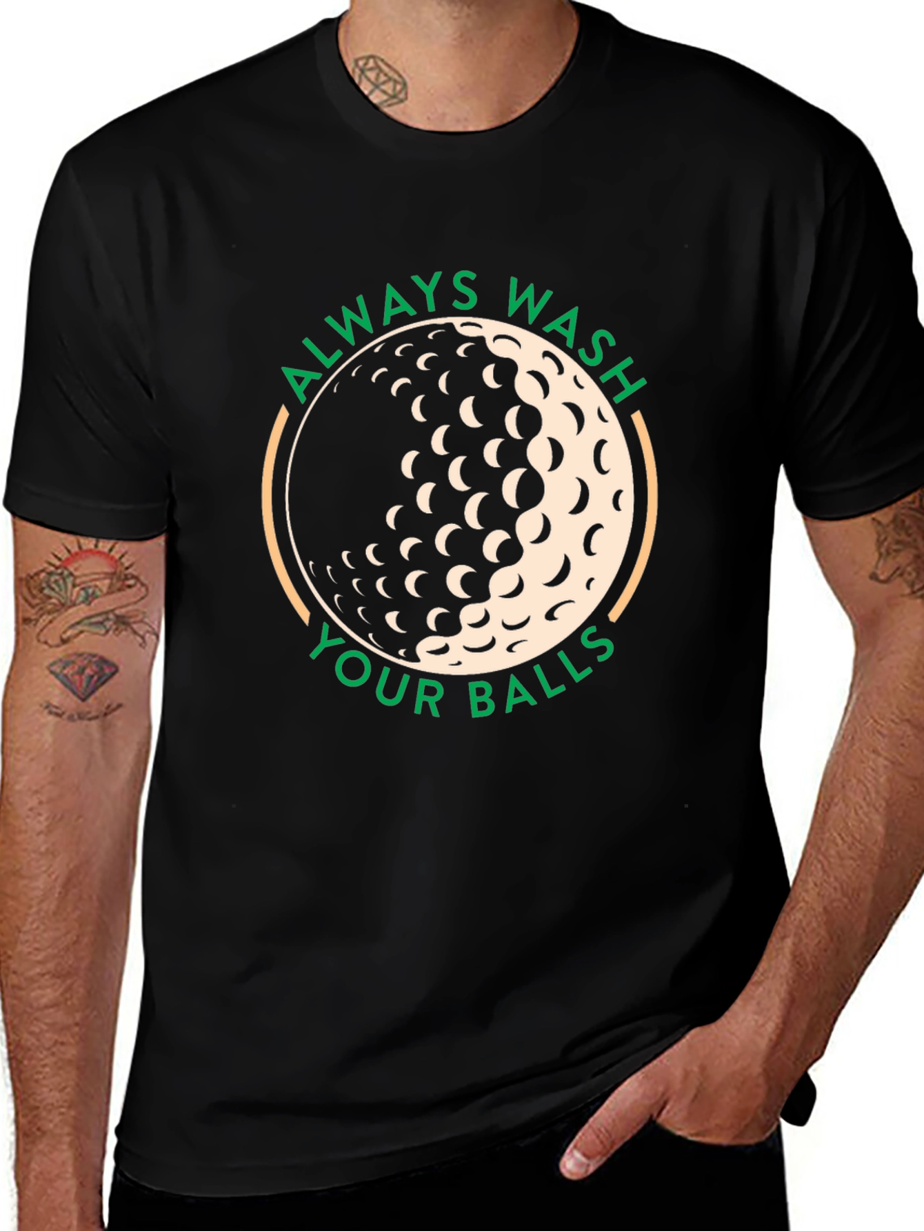 Variant 19 of Always Wash Your Balls Funny Golf T-Shirt